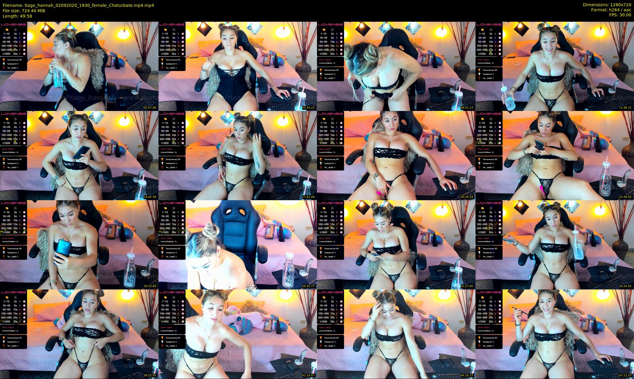 tiago_hannah — 50 minute Chaturbate couple cam show recording, 720p, Sep 2, 2020