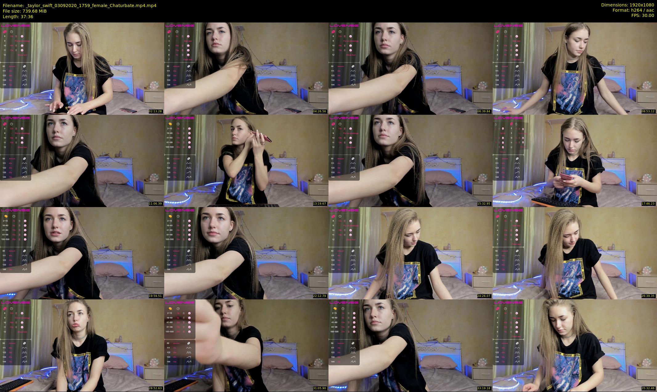 _taylor_swift — 38 minute Chaturbate female cam show recording, 1080p, Sep 3, 2020
