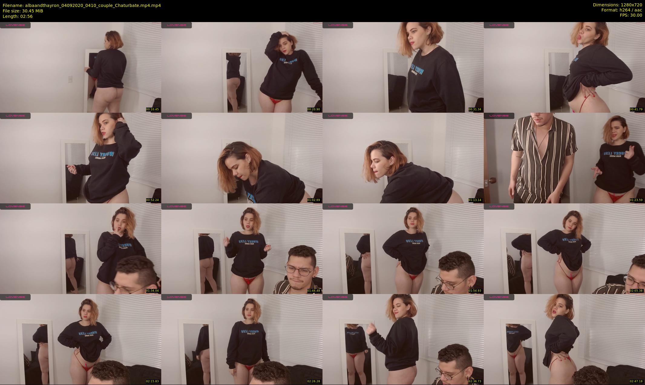 albaandthayron — 3 minute Chaturbate couple cam show recording, 720p, Sep 4, 2020