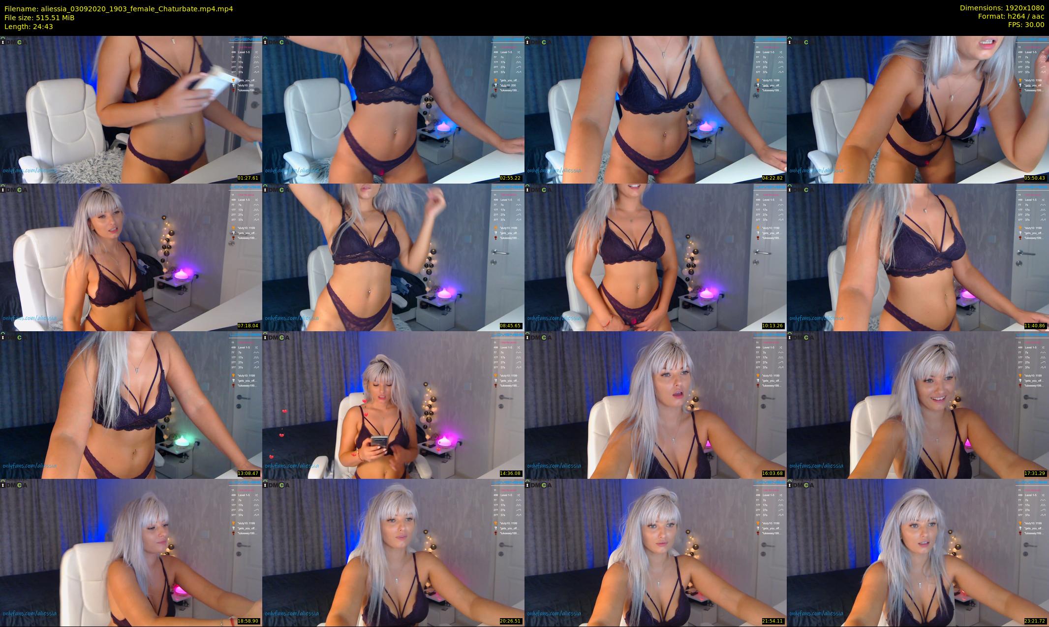 aliessia — 25 minute Chaturbate female cam show recording, 1080p, Sep 3, 2020