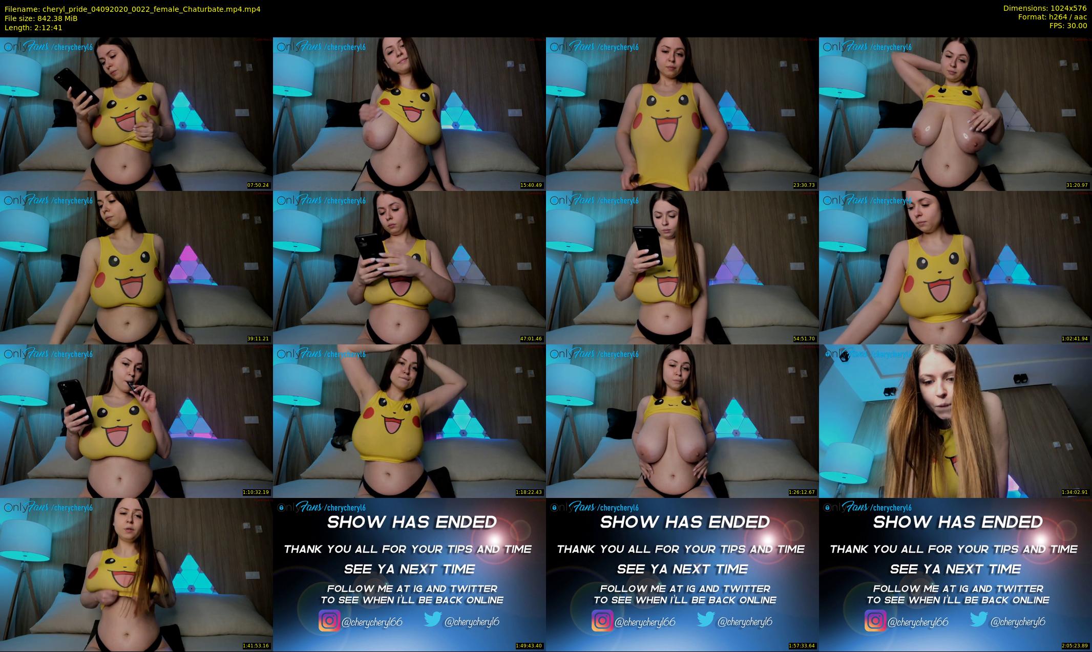 cheryl_pride — 133 minute Chaturbate female cam show recording, 480p, Sep 4, 2020