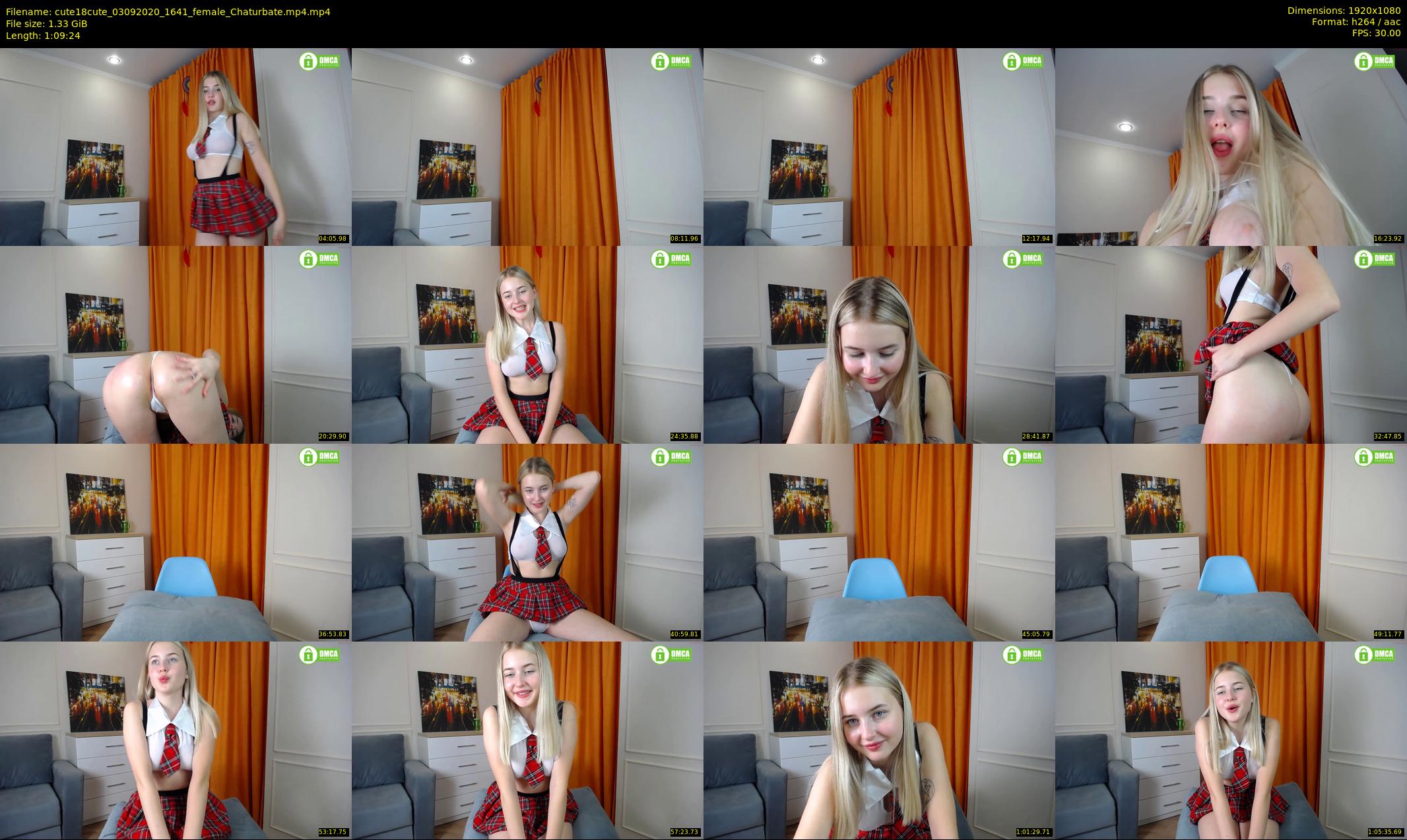 cute18cute — 70 minute Chaturbate female cam show recording, 1080p, Sep 3, 2020