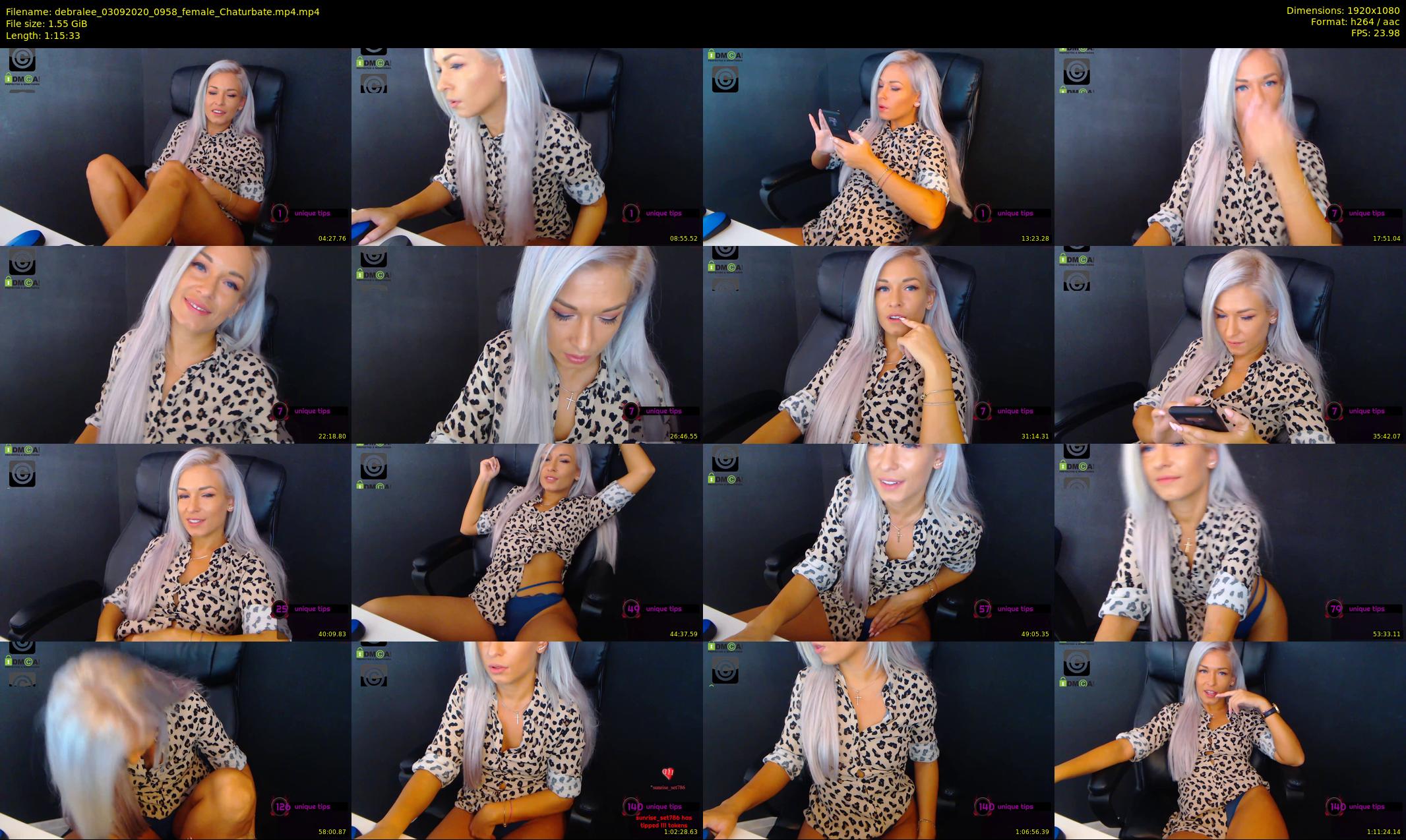 debralee — 76 minute Chaturbate female cam show recording, 1080p, Sep 3, 2020