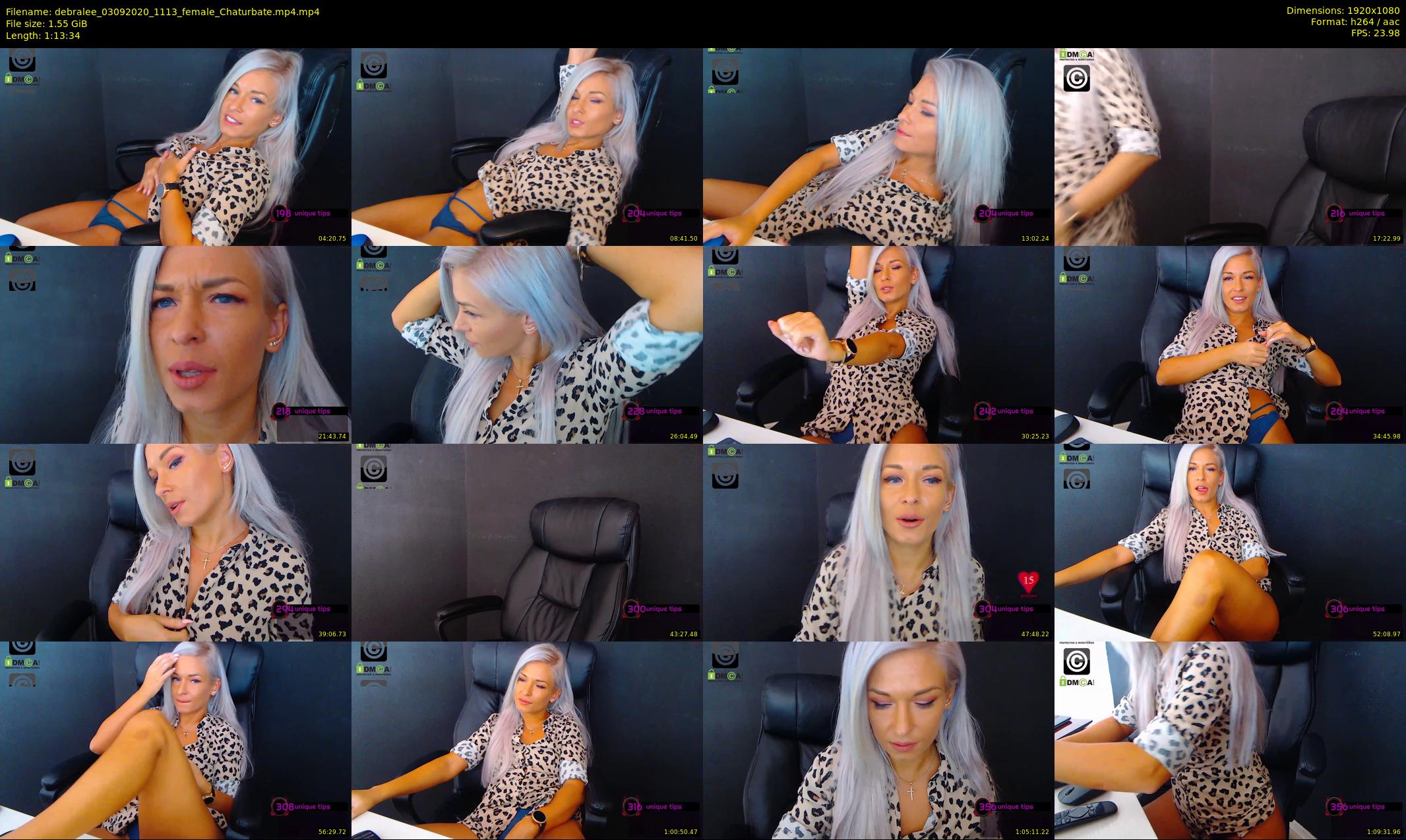 debralee — 74 minute Chaturbate female cam show recording, 1080p, Sep 3, 2020