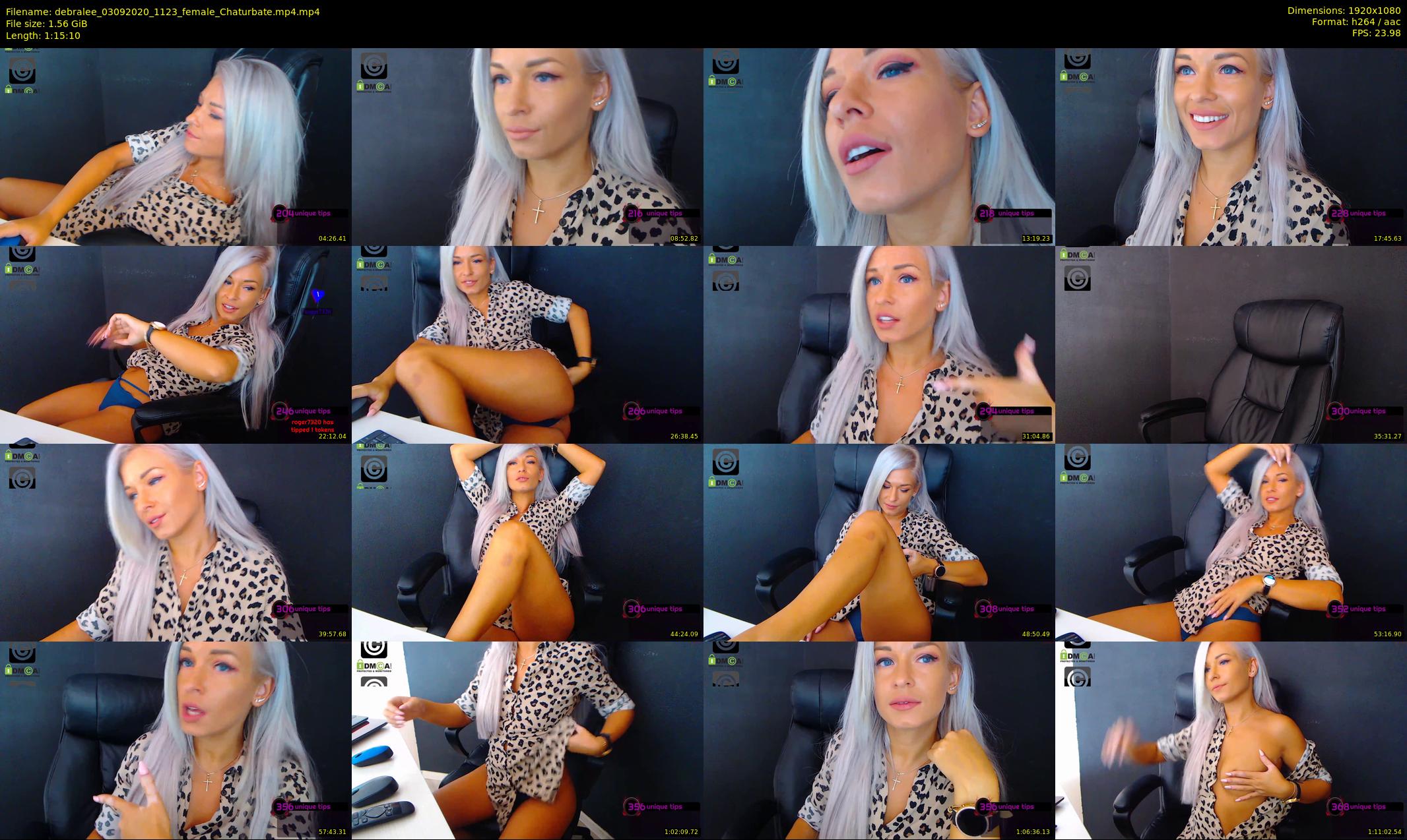 debralee — 76 minute Chaturbate female cam show recording, 1080p, Sep 3, 2020