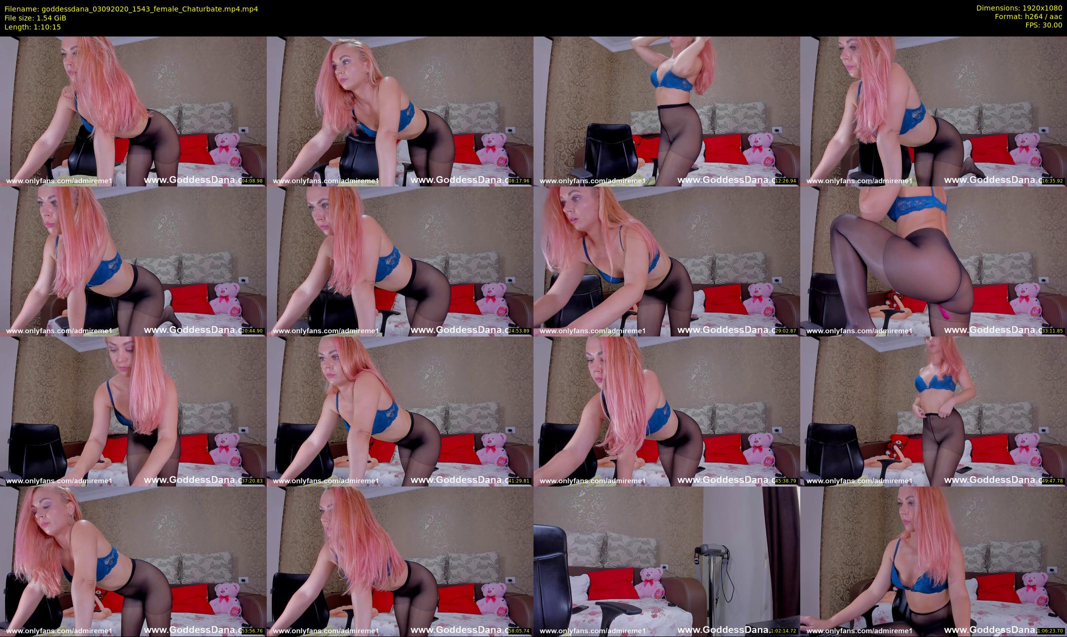 goddessdana — 71 minute Chaturbate female cam show recording, 1080p, Sep 3, 2020