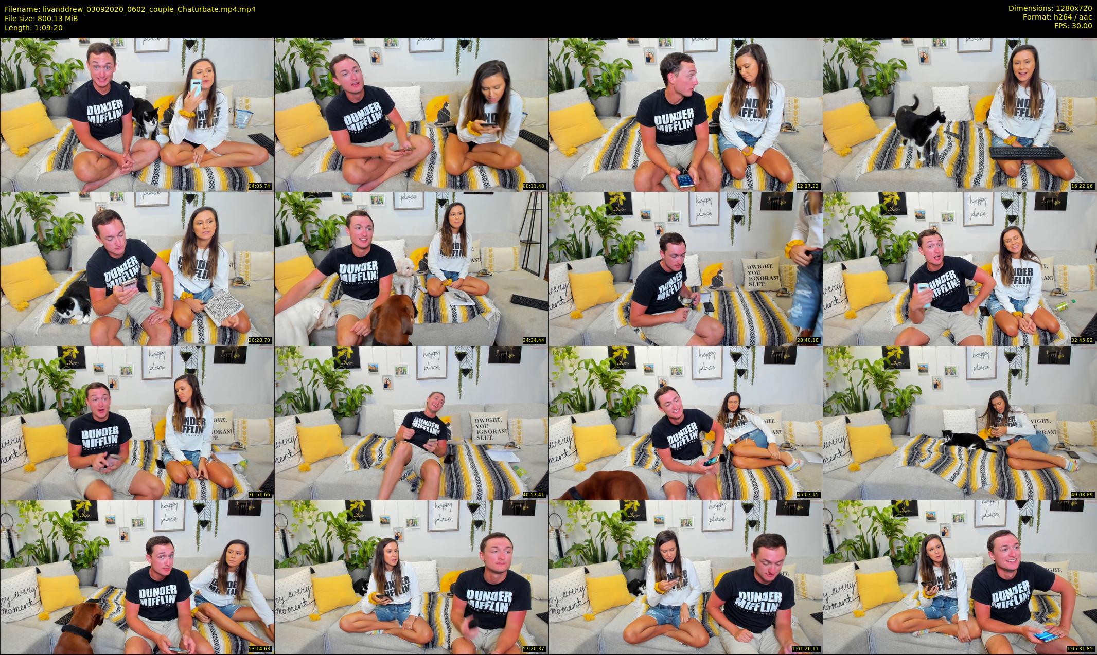 livanddrew — 70 minute Chaturbate couple cam show recording, 720p, Sep 3, 2020
