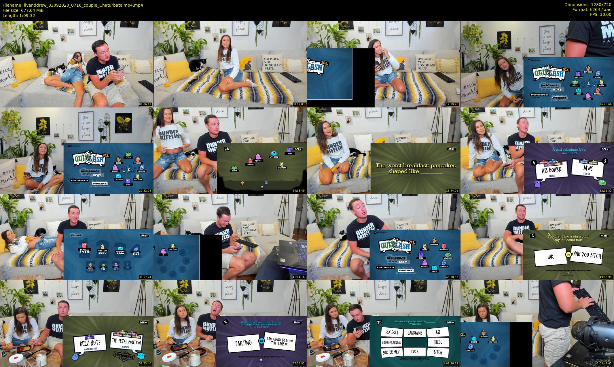 livanddrew — 70 minute Chaturbate couple cam show recording, 720p, Sep 3, 2020