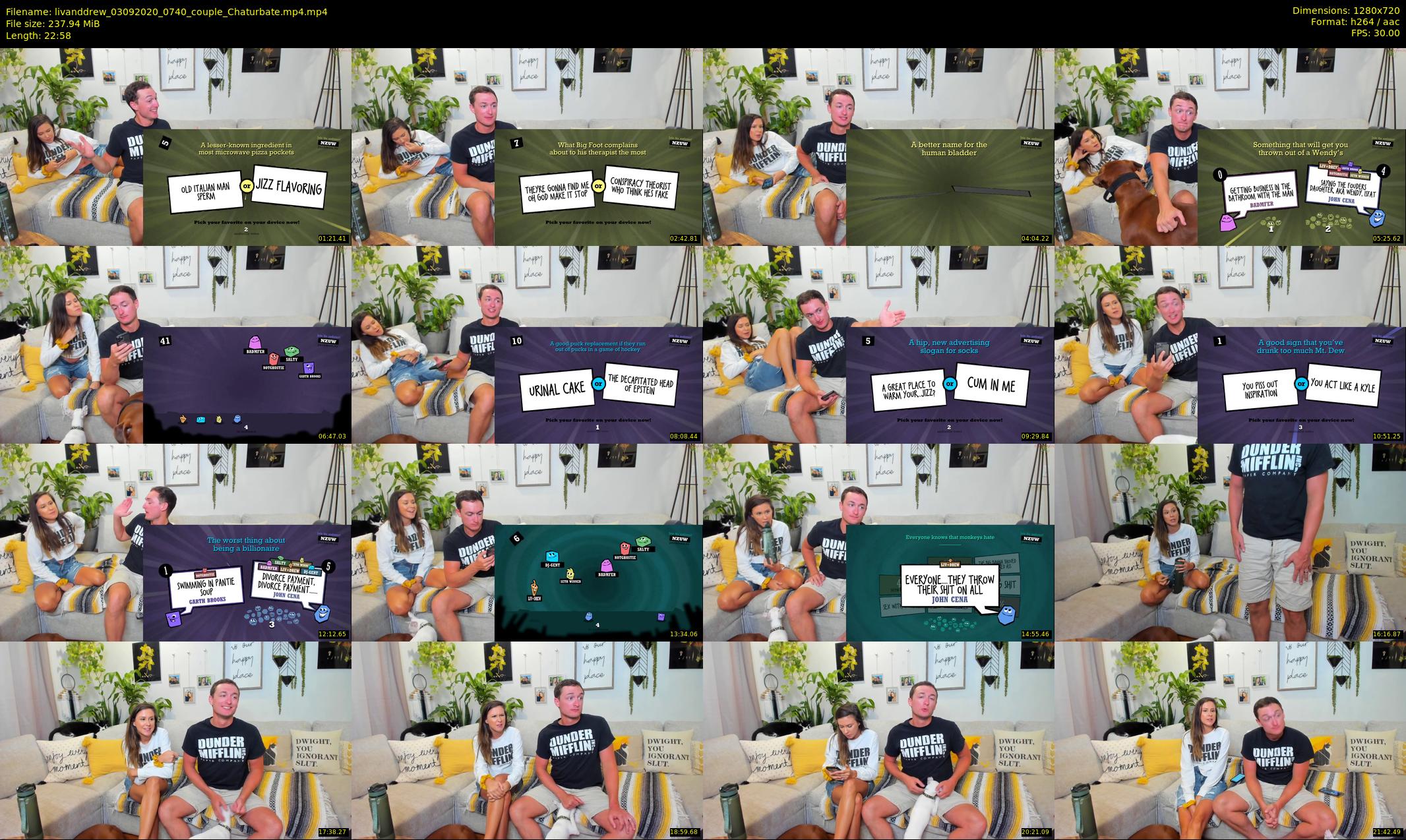 livanddrew — 23 minute Chaturbate couple cam show recording, 720p, Sep 3, 2020