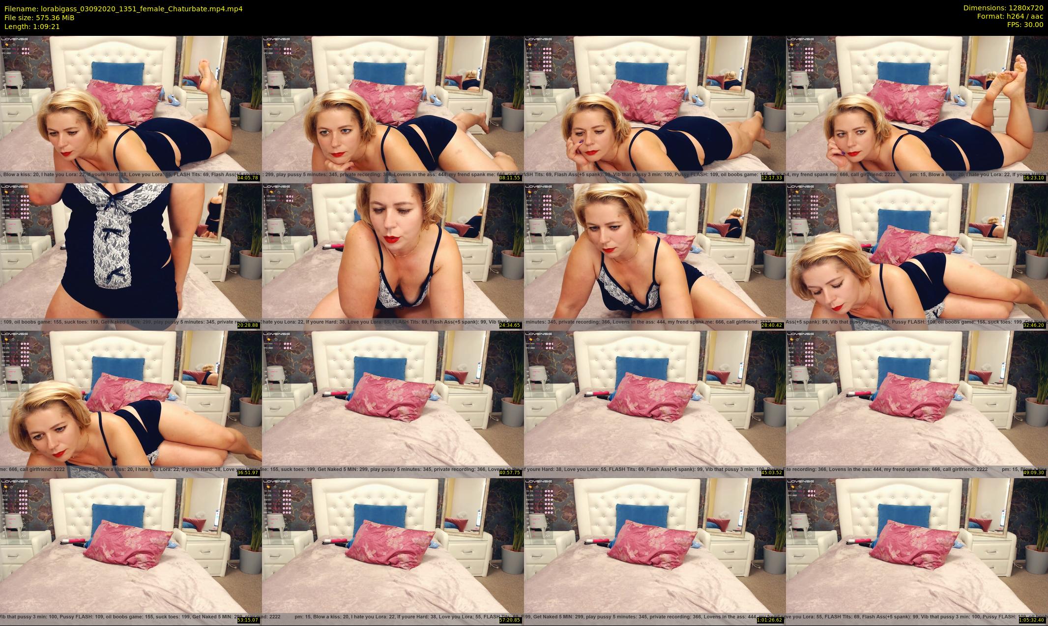 lorabigass — 70 minute Chaturbate female cam show recording, 720p, Sep 3, 2020