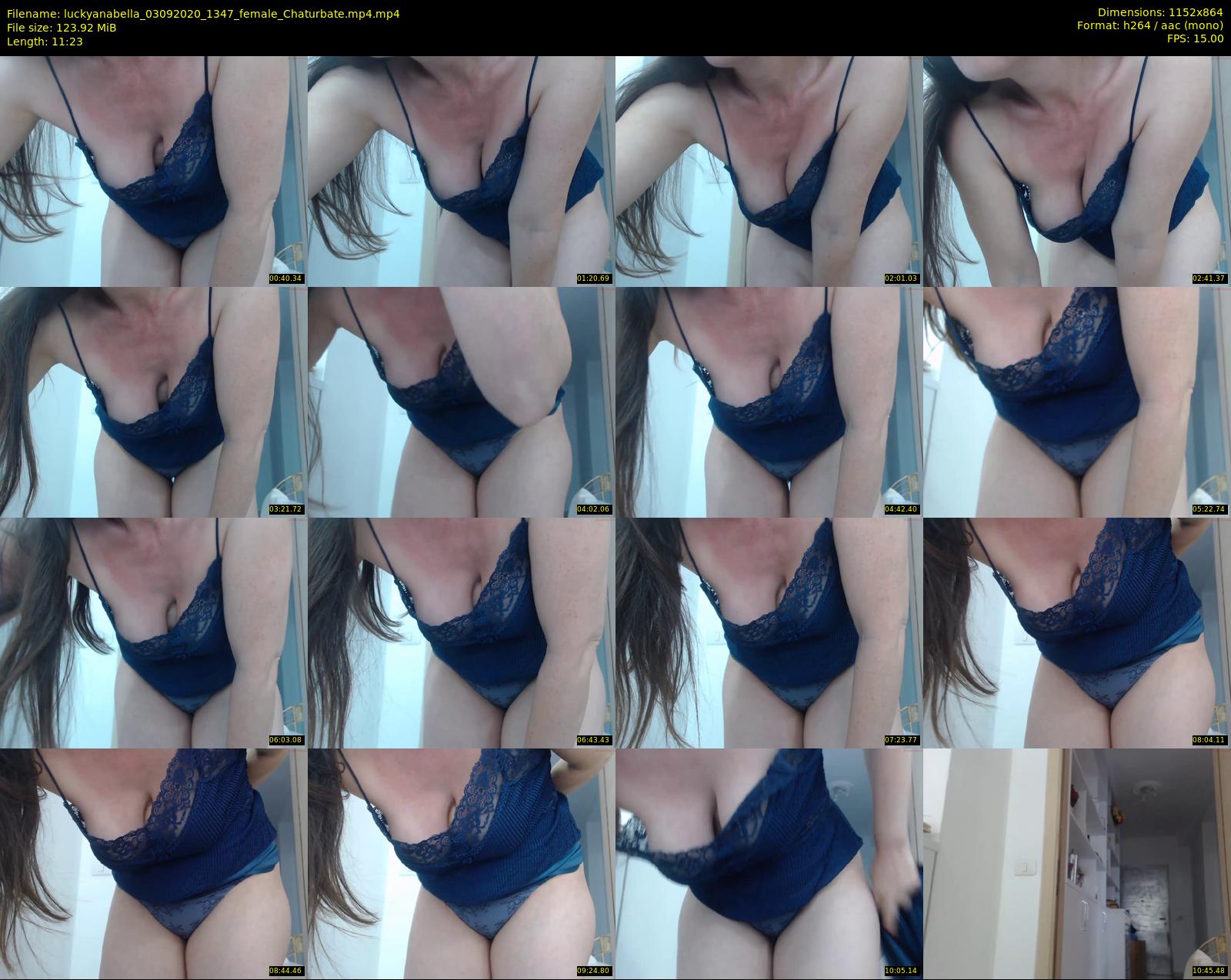 luckyanabella — 12 minute Chaturbate female cam show recording, 720p, Sep 3, 2020