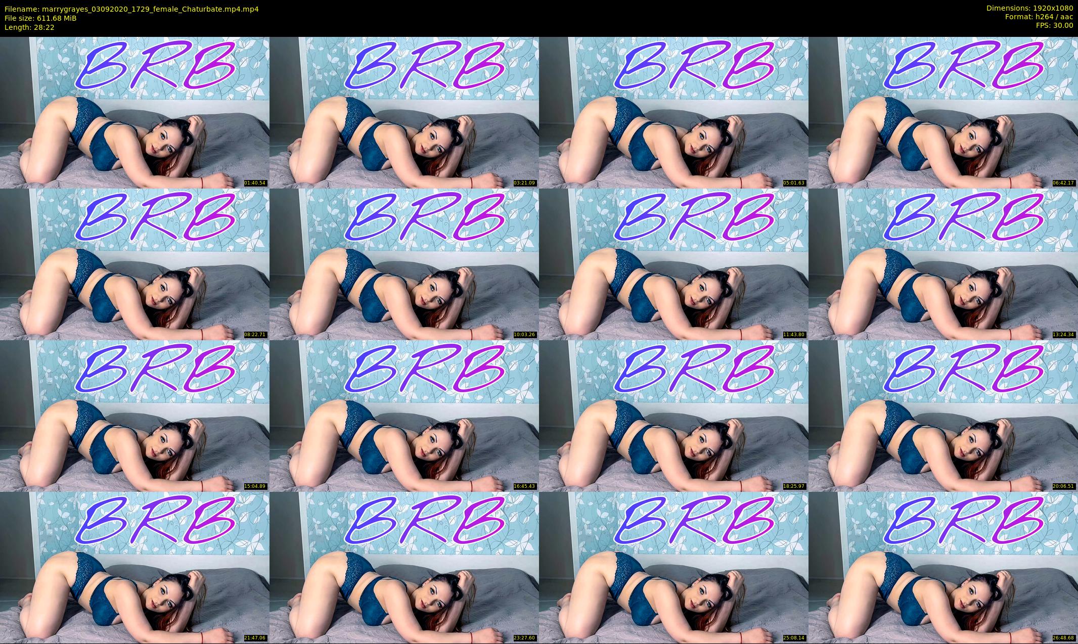 marrygrayes — 29 minute Chaturbate female cam show recording, 1080p, Sep 3, 2020
