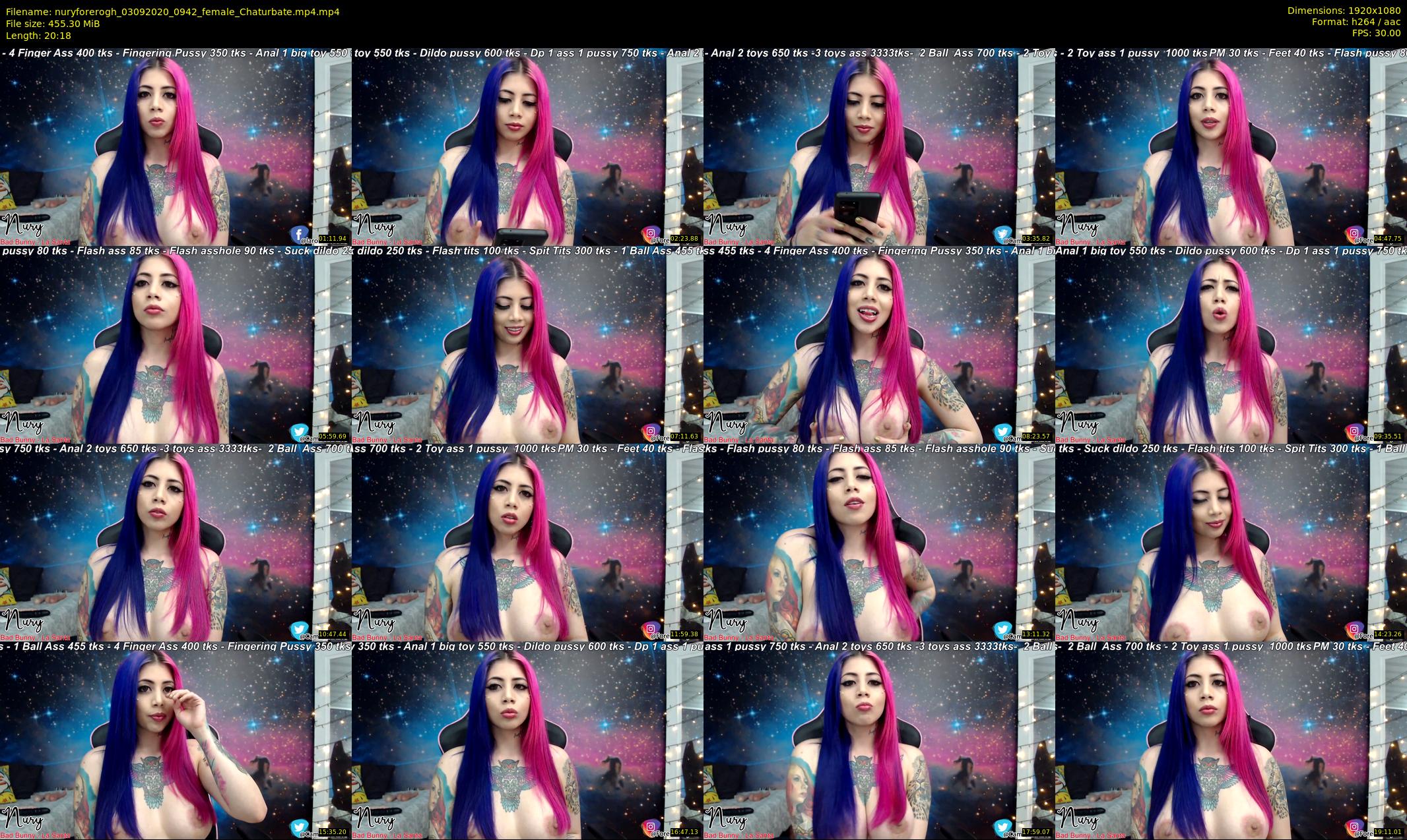 nuryforerogh — 21 minute Chaturbate female cam show recording, 1080p, Sep 3, 2020