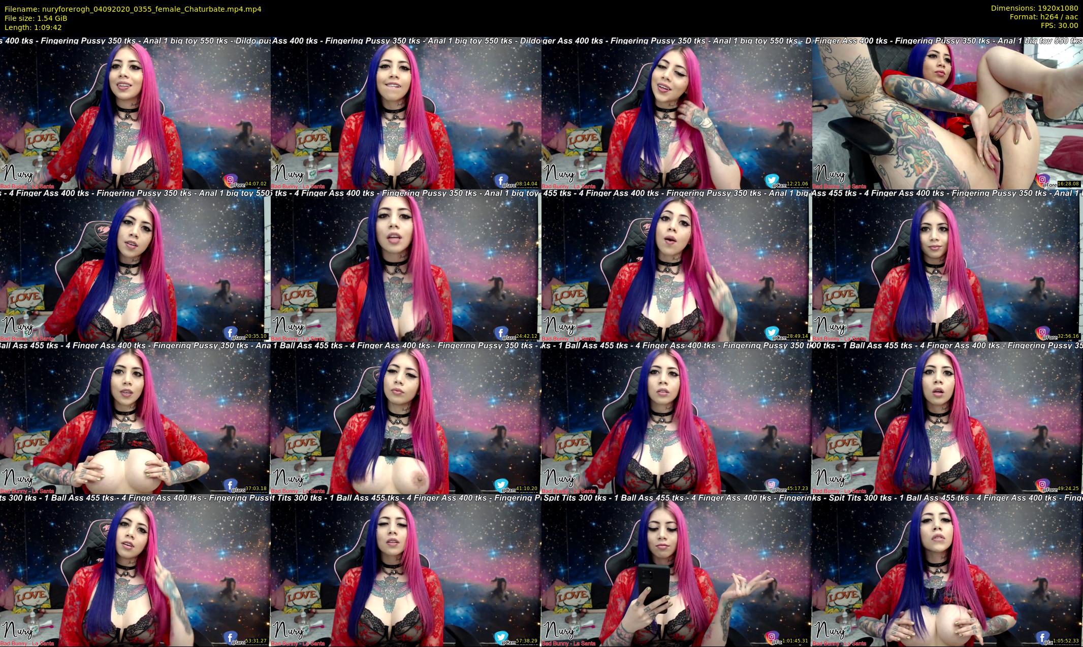 nuryforerogh — 70 minute Chaturbate female cam show recording, 1080p, Sep 4, 2020
