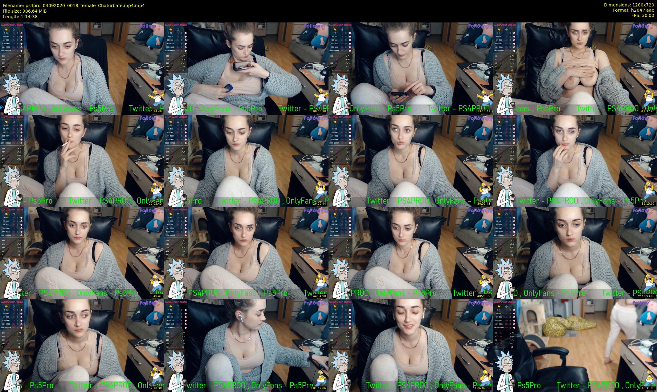 ps4pro — 75 minute Chaturbate female cam show recording, 720p, Sep 4, 2020