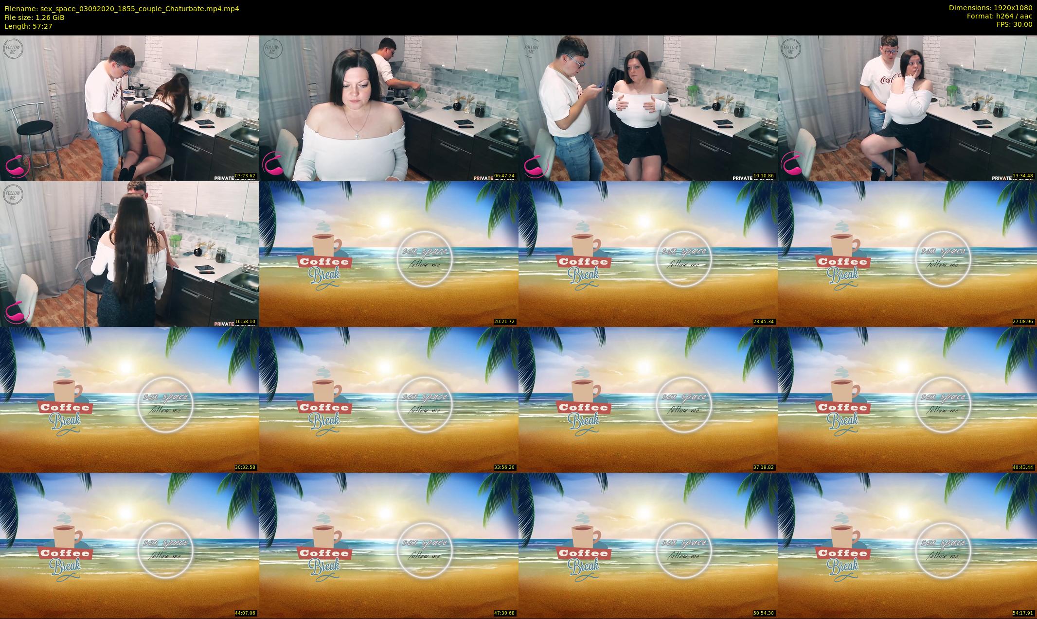 sex_space — 58 minute Chaturbate couple cam show recording, 1080p, Sep 3, 2020