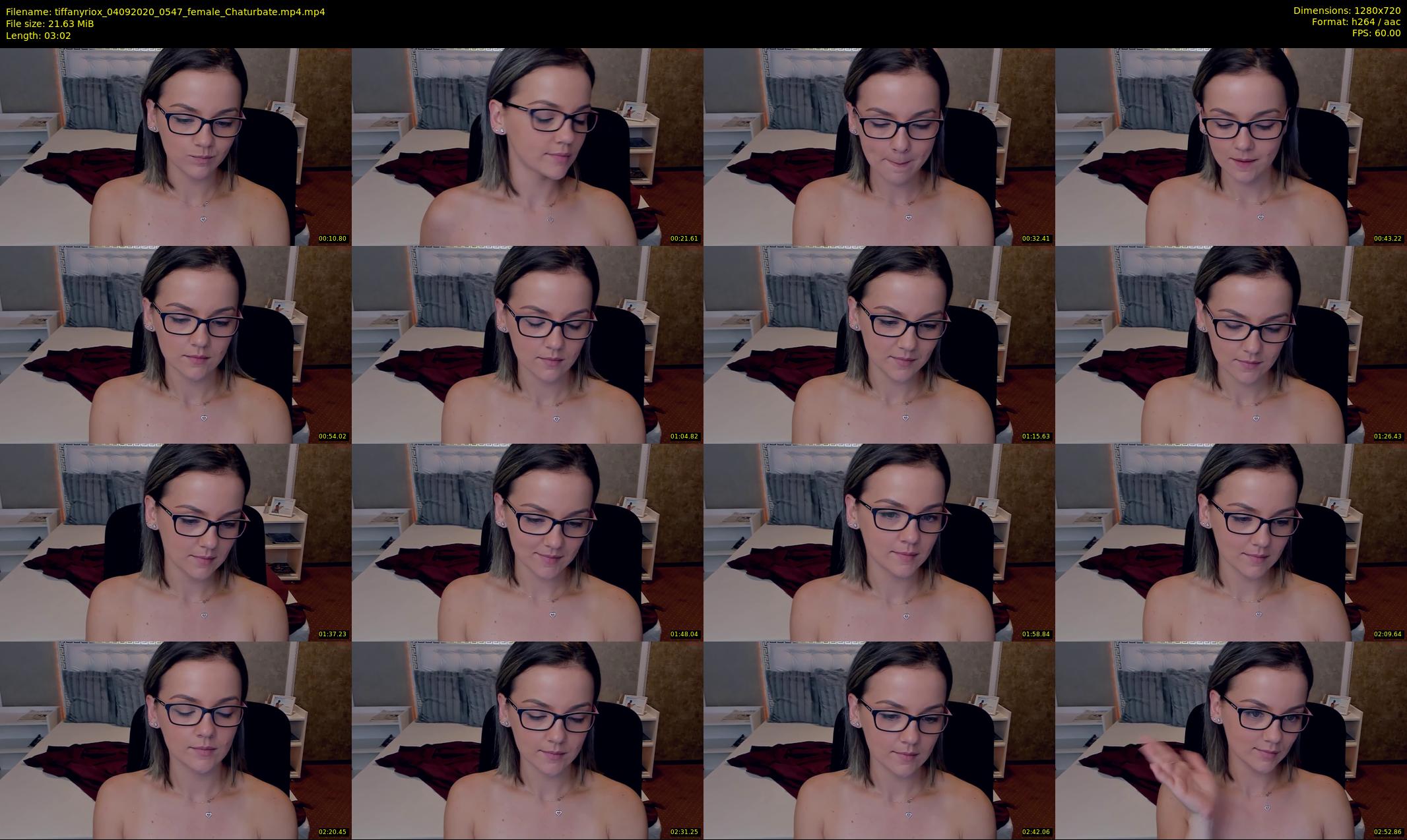 tiffanyriox — 4 minute Chaturbate female cam show recording, 720p, Sep 4, 2020