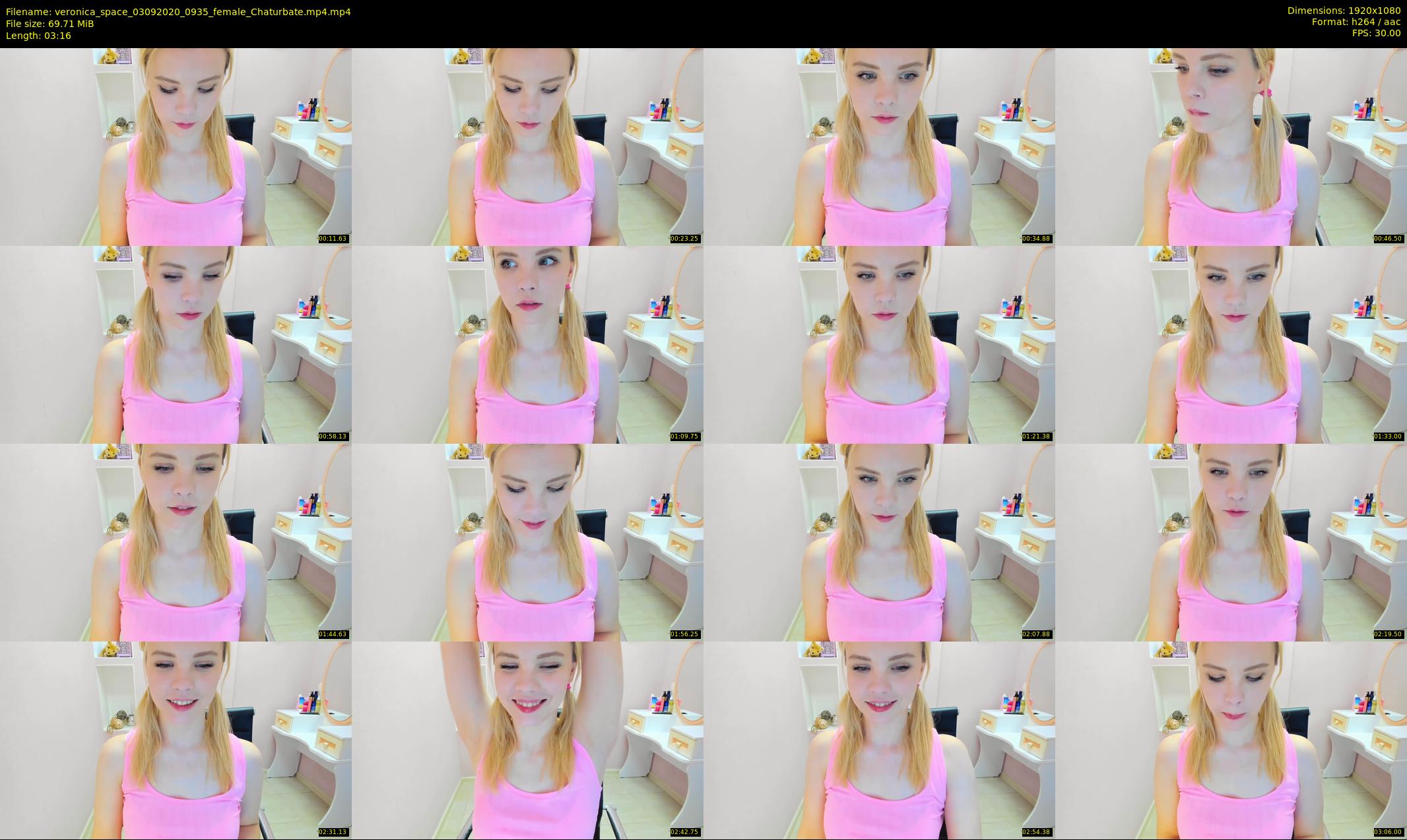 veronica_space — 4 minute Chaturbate female cam show recording, 1080p, Sep 3, 2020
