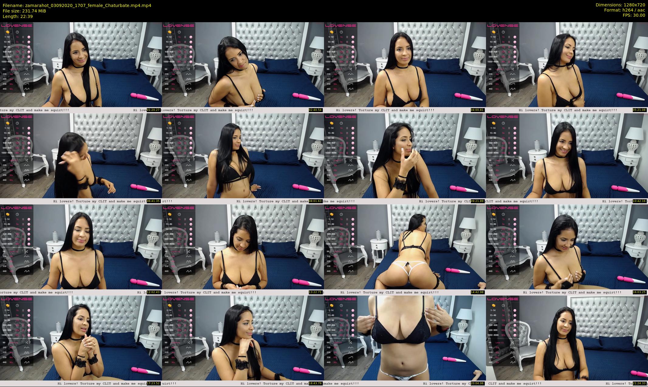 zamarahot — 23 minute Chaturbate female cam show recording, 720p, Sep 3, 2020