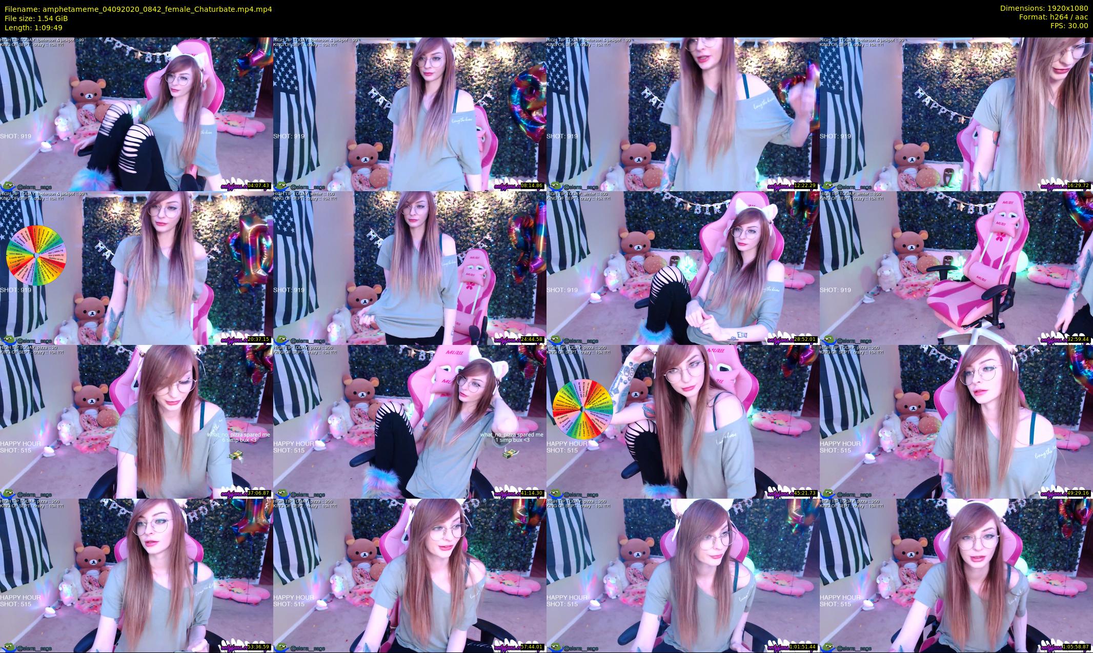 amphetameme — 70 minute Chaturbate female cam show recording, 1080p, Sep 4, 2020