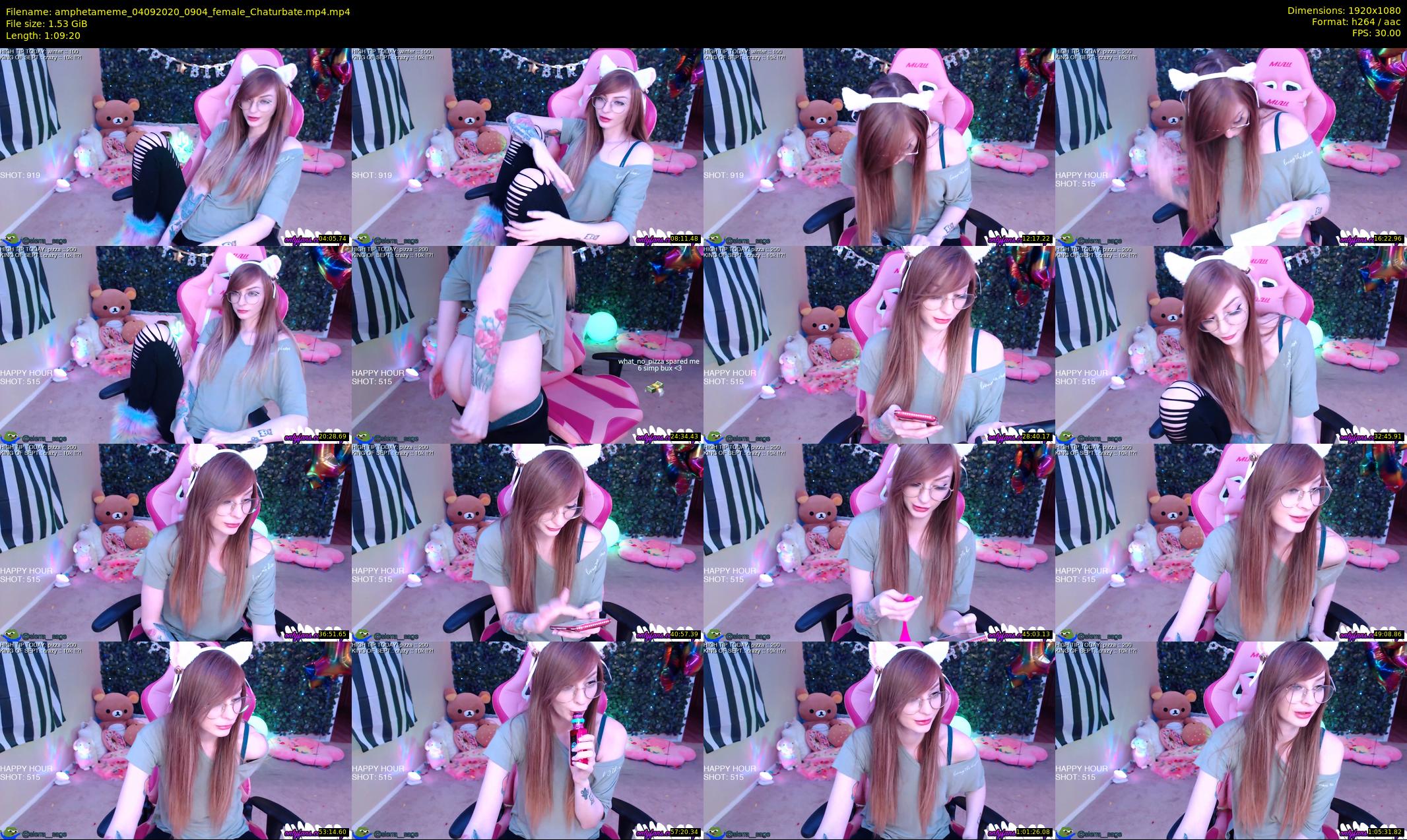 amphetameme — 70 minute Chaturbate female cam show recording, 1080p, Sep 4, 2020