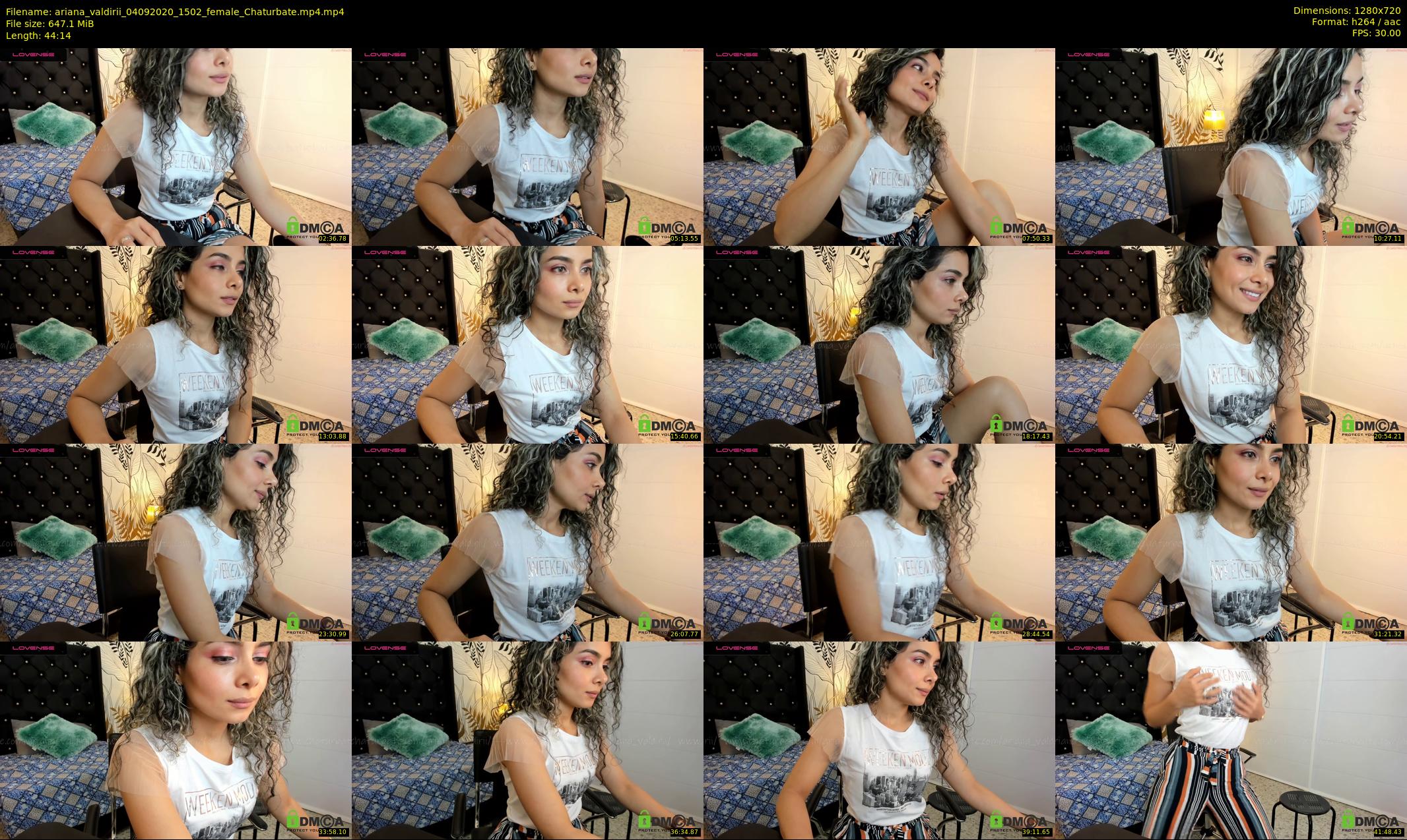 ariana_valdirii — 45 minute Chaturbate female cam show recording, 720p, Sep 4, 2020