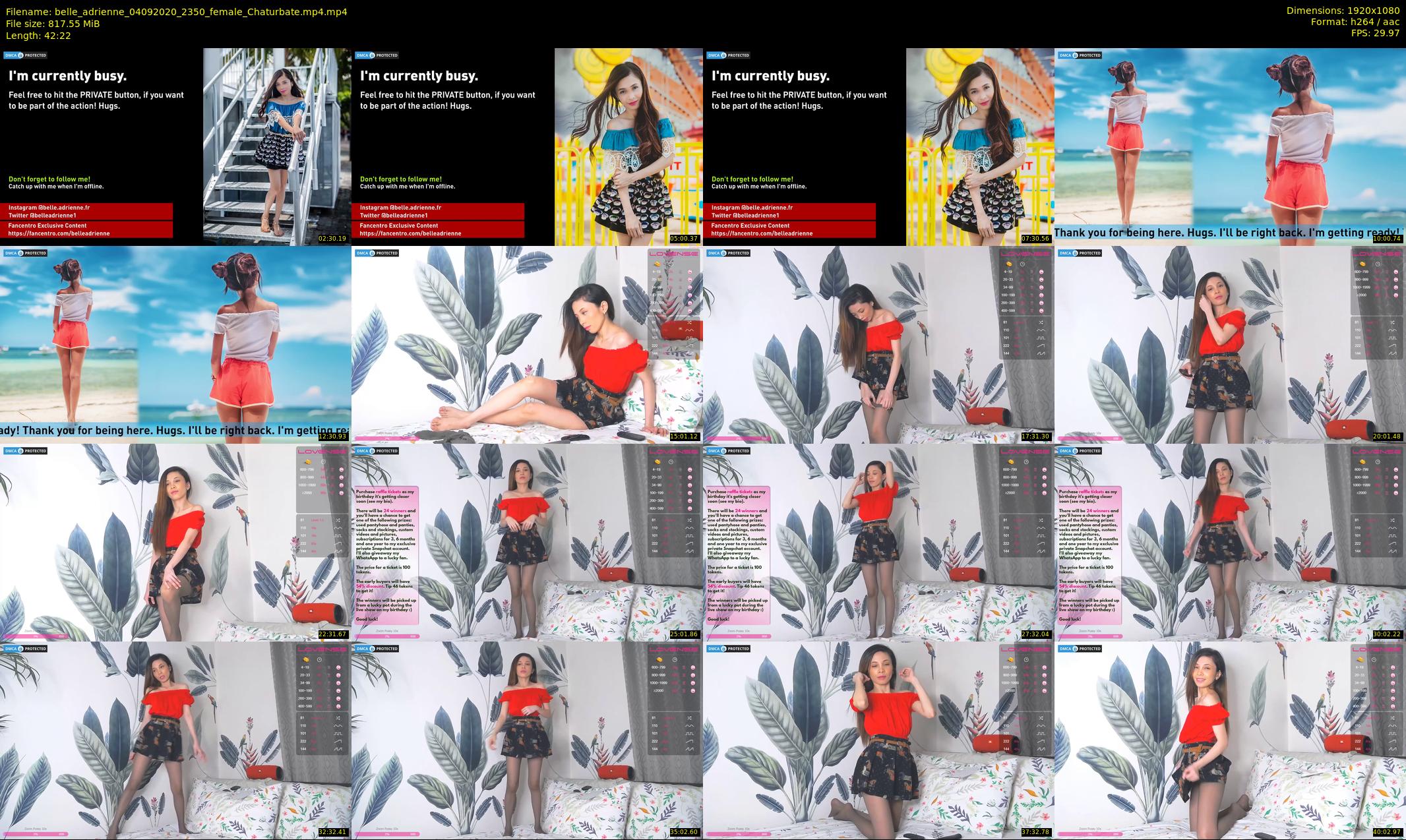 belle_adrienne — 43 minute Chaturbate couple cam show recording, 1080p, Sep 4, 2020