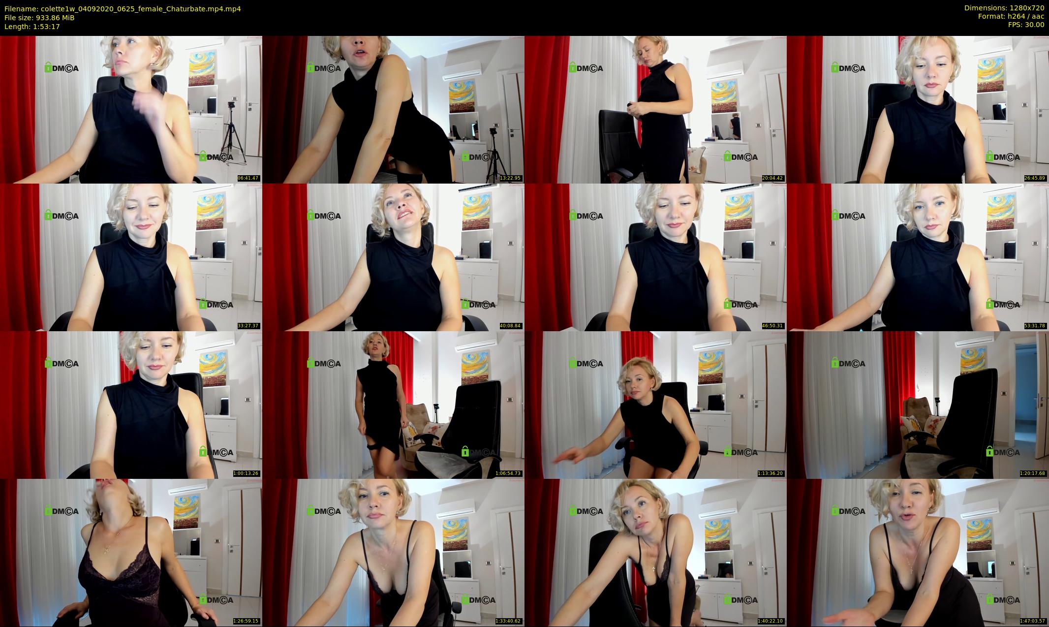 colette1w — 114 minute Chaturbate female cam show recording, 720p, Sep 4, 2020