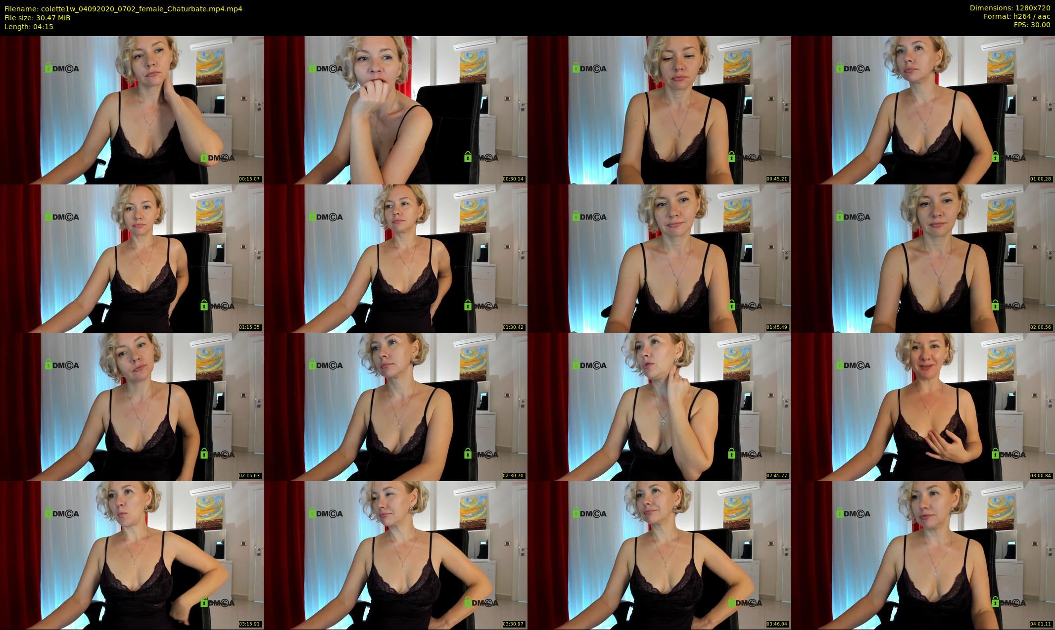 colette1w — 5 minute Chaturbate female cam show recording, 720p, Sep 4, 2020