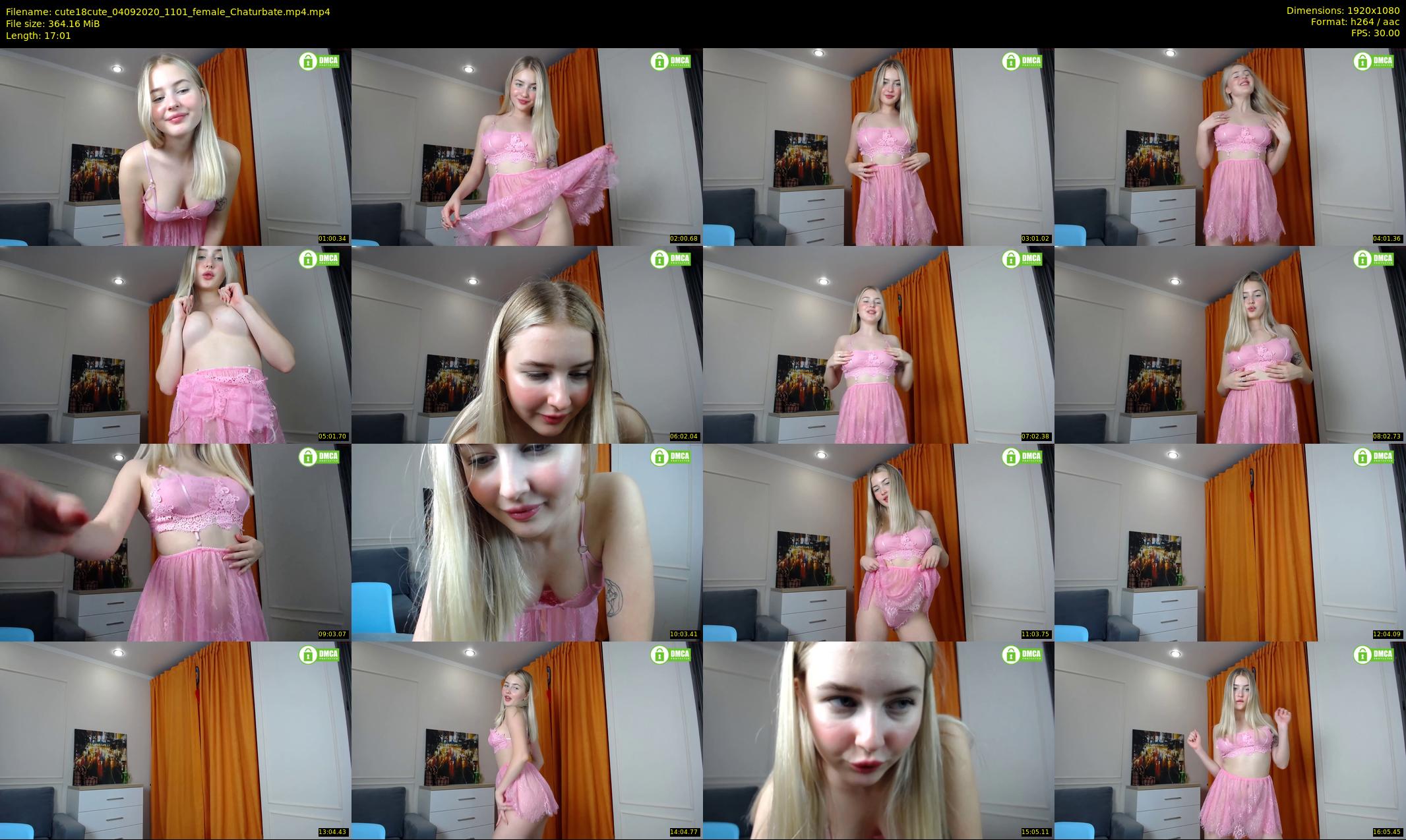 cute18cute — 18 minute Chaturbate female cam show recording, 1080p, Sep 4, 2020