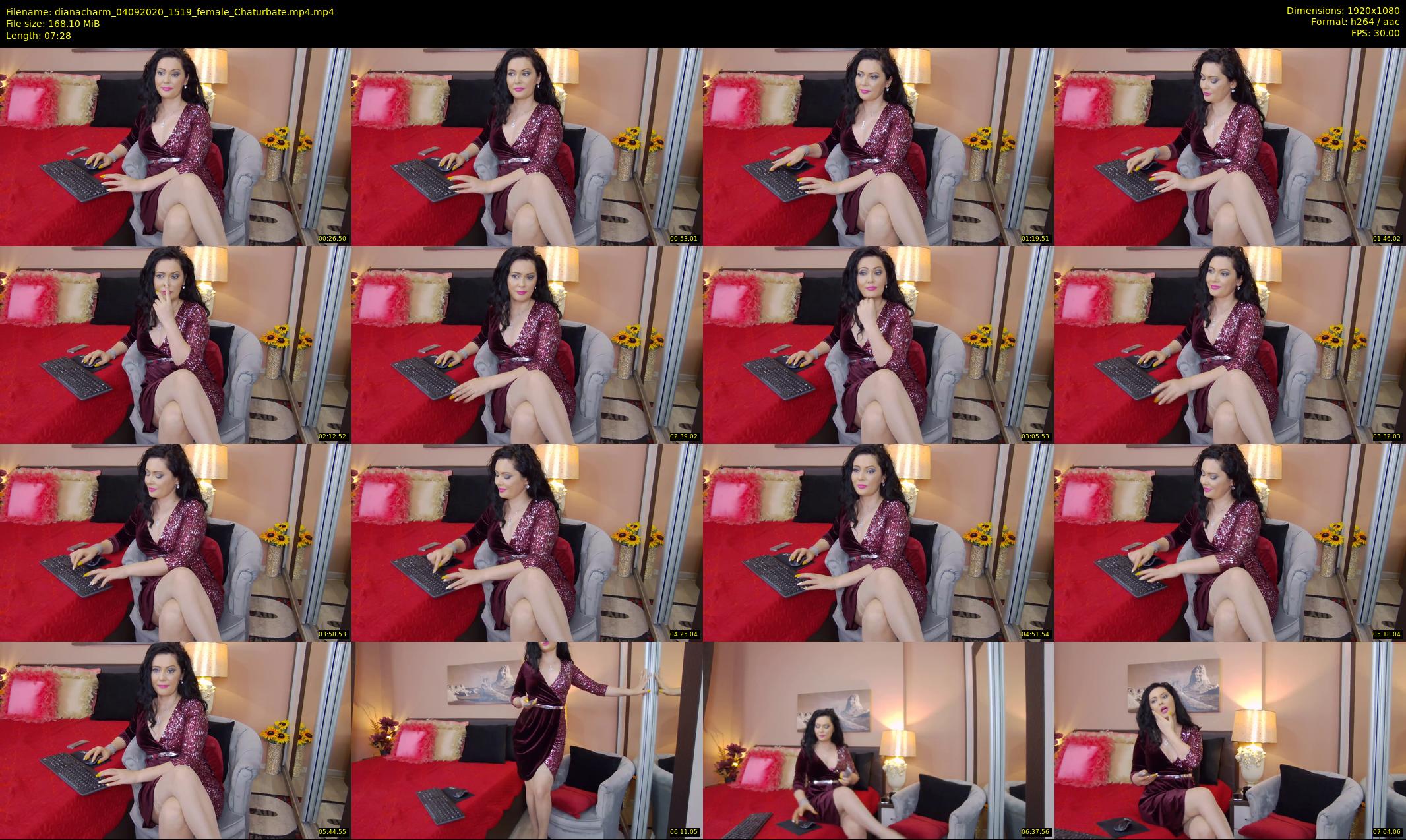 dianacharm — 8 minute Chaturbate female cam show recording, 1080p, Sep 4, 2020