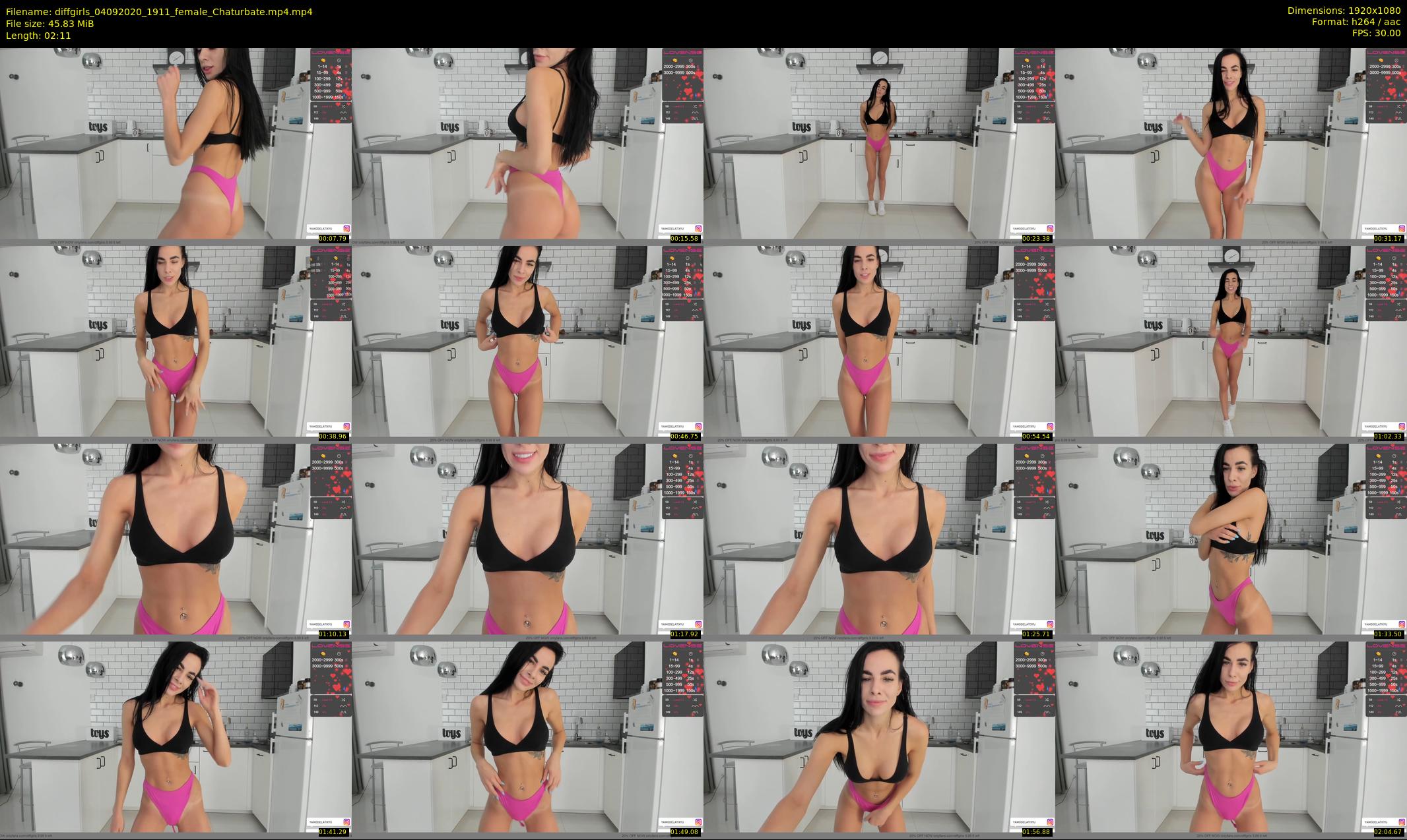 diffgirls — 3 minute Chaturbate female cam show recording, 1080p, Sep 4, 2020