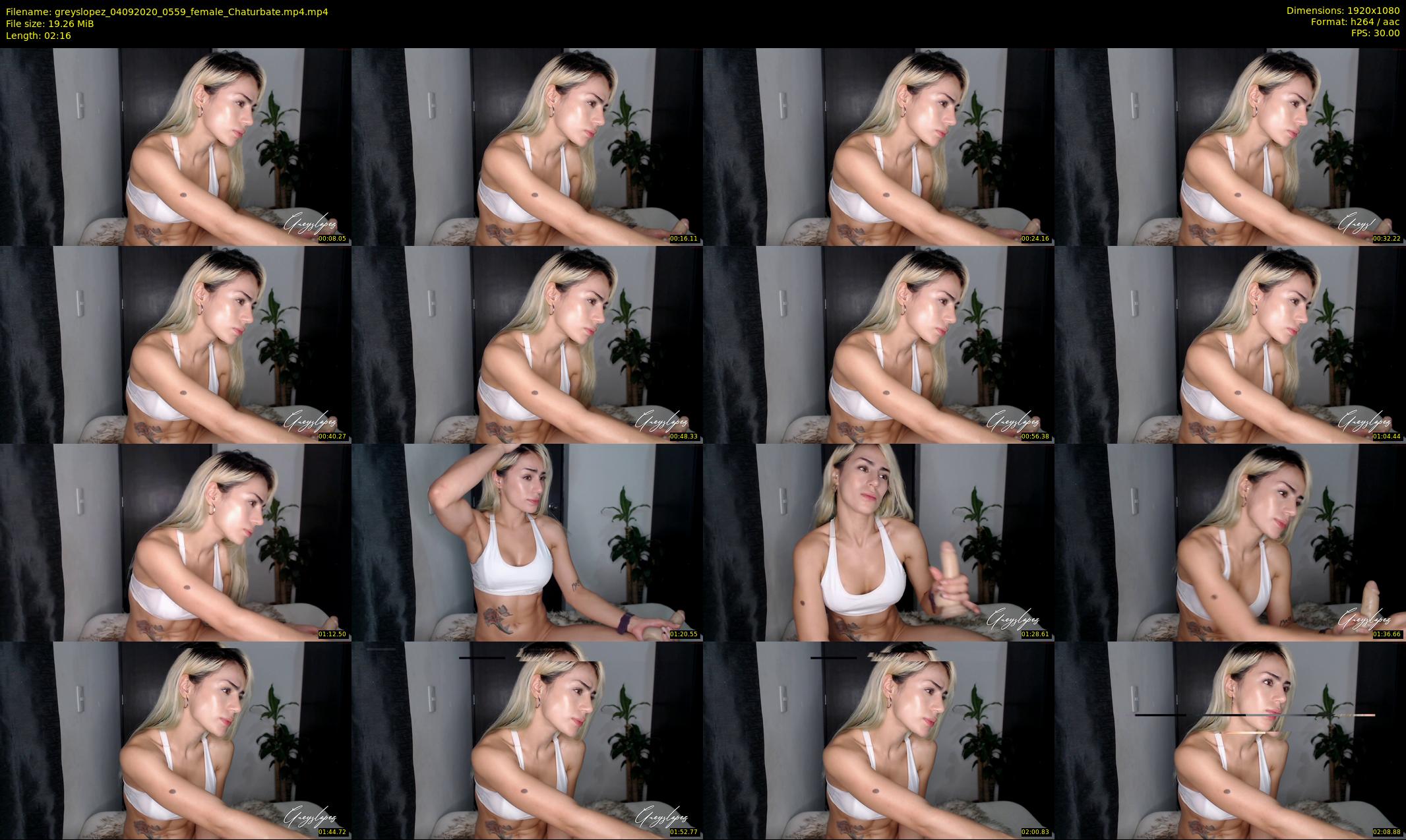 greyslopez — 3 minute Chaturbate female cam show recording, 1080p, Sep 4, 2020