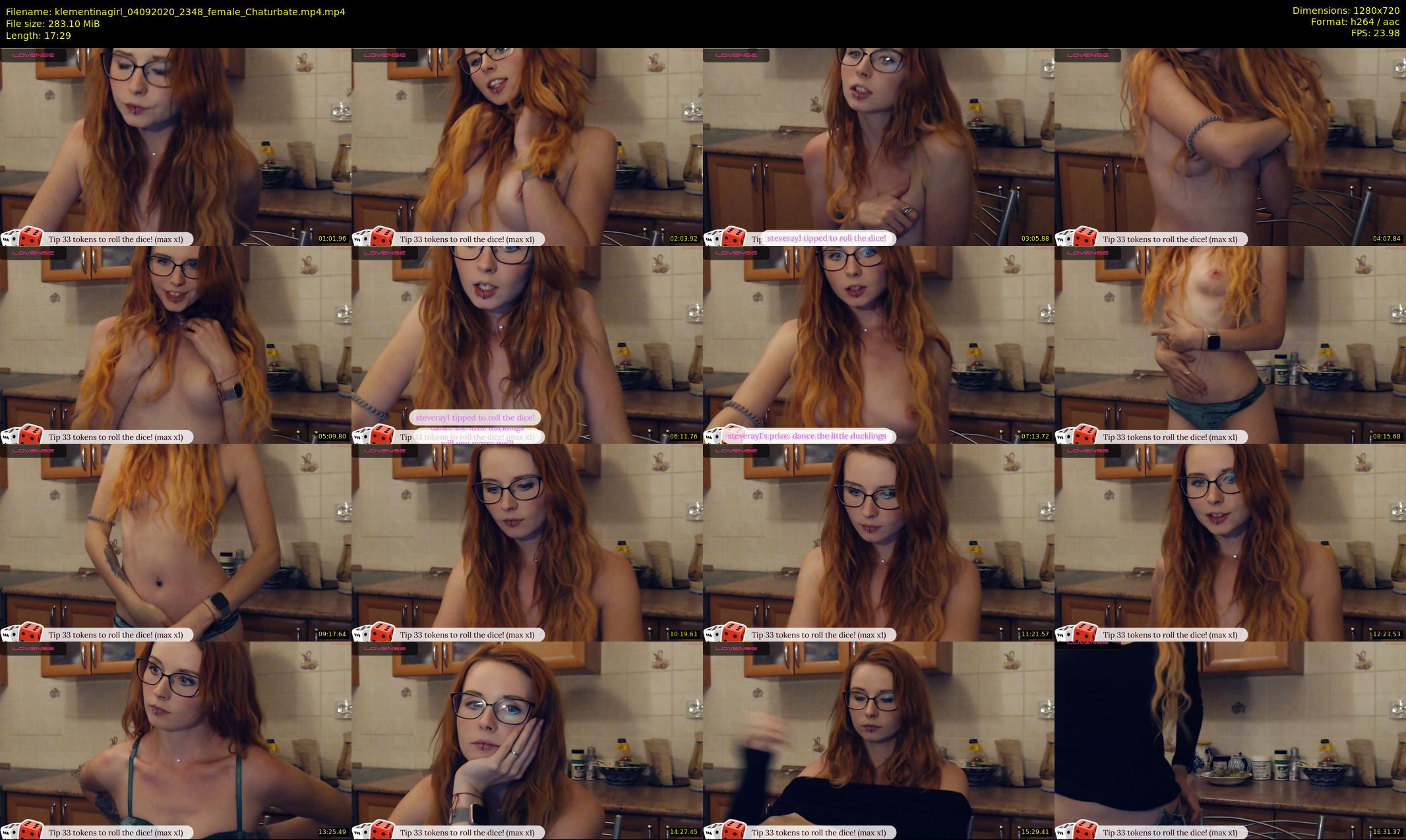 klementinagirl — 18 minute Chaturbate female cam show recording, 720p, Sep 4, 2020