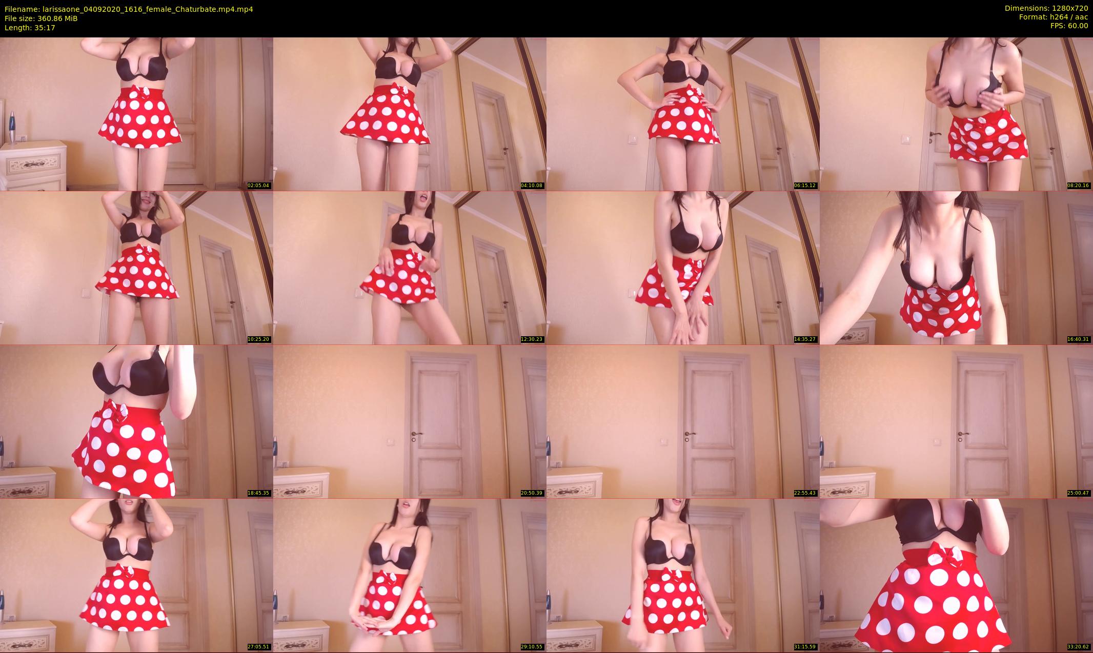 larissaone — 36 minute Chaturbate female cam show recording, 720p, Sep 4, 2020