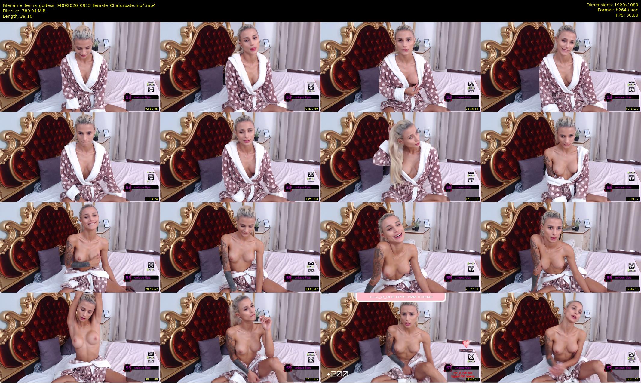 lenna_godess — 40 minute Chaturbate female cam show recording, 1080p, Sep 4, 2020