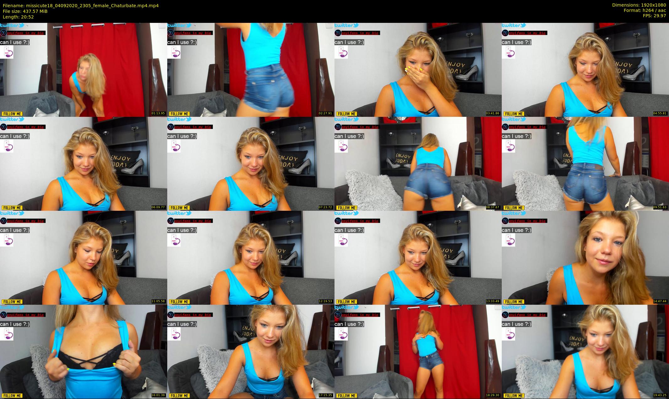 missicute18 — 21 minute Chaturbate female cam show recording, 1080p, Sep 4, 2020