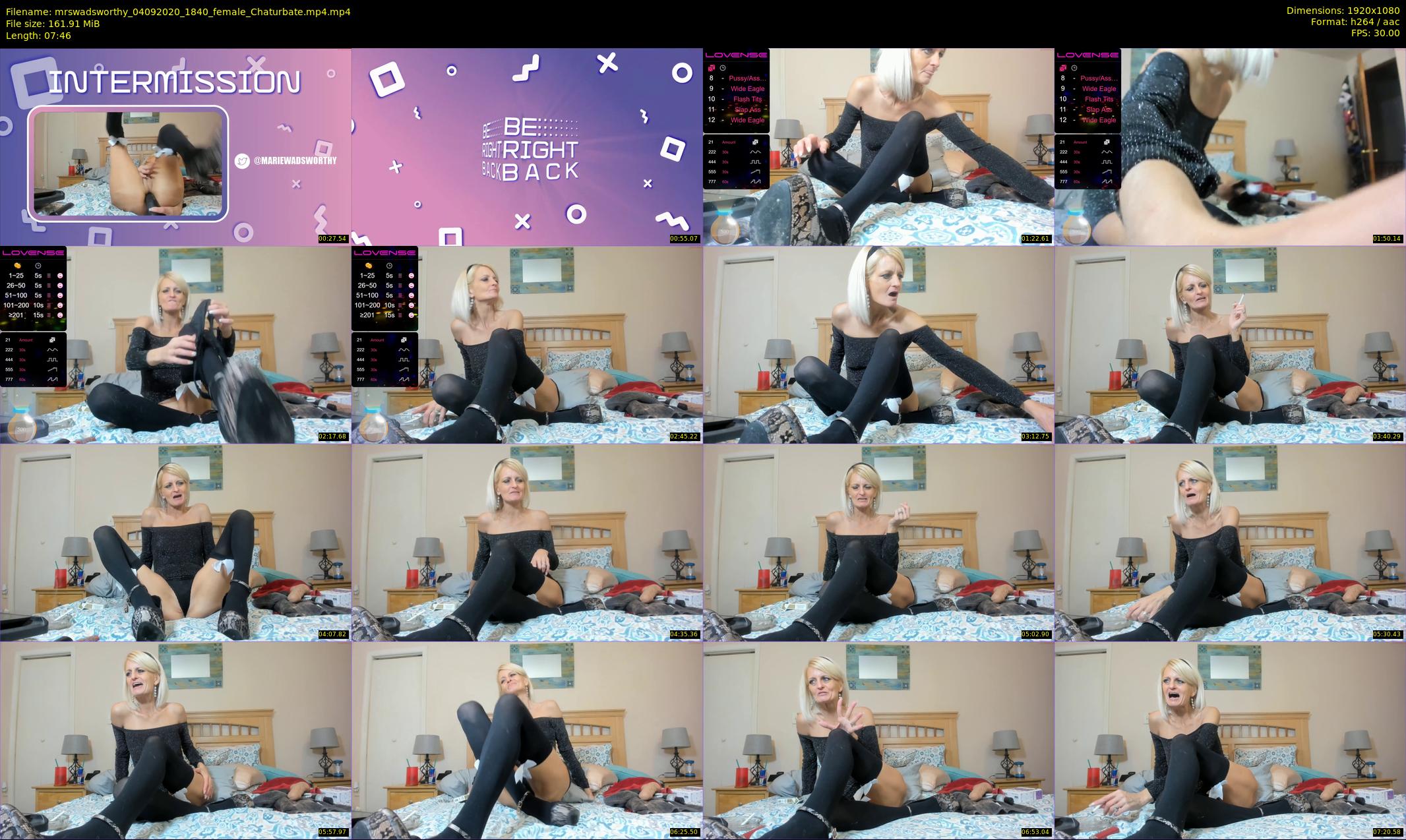 mrswadsworthy — 8 minute Chaturbate female cam show recording, 1080p, Sep 4, 2020