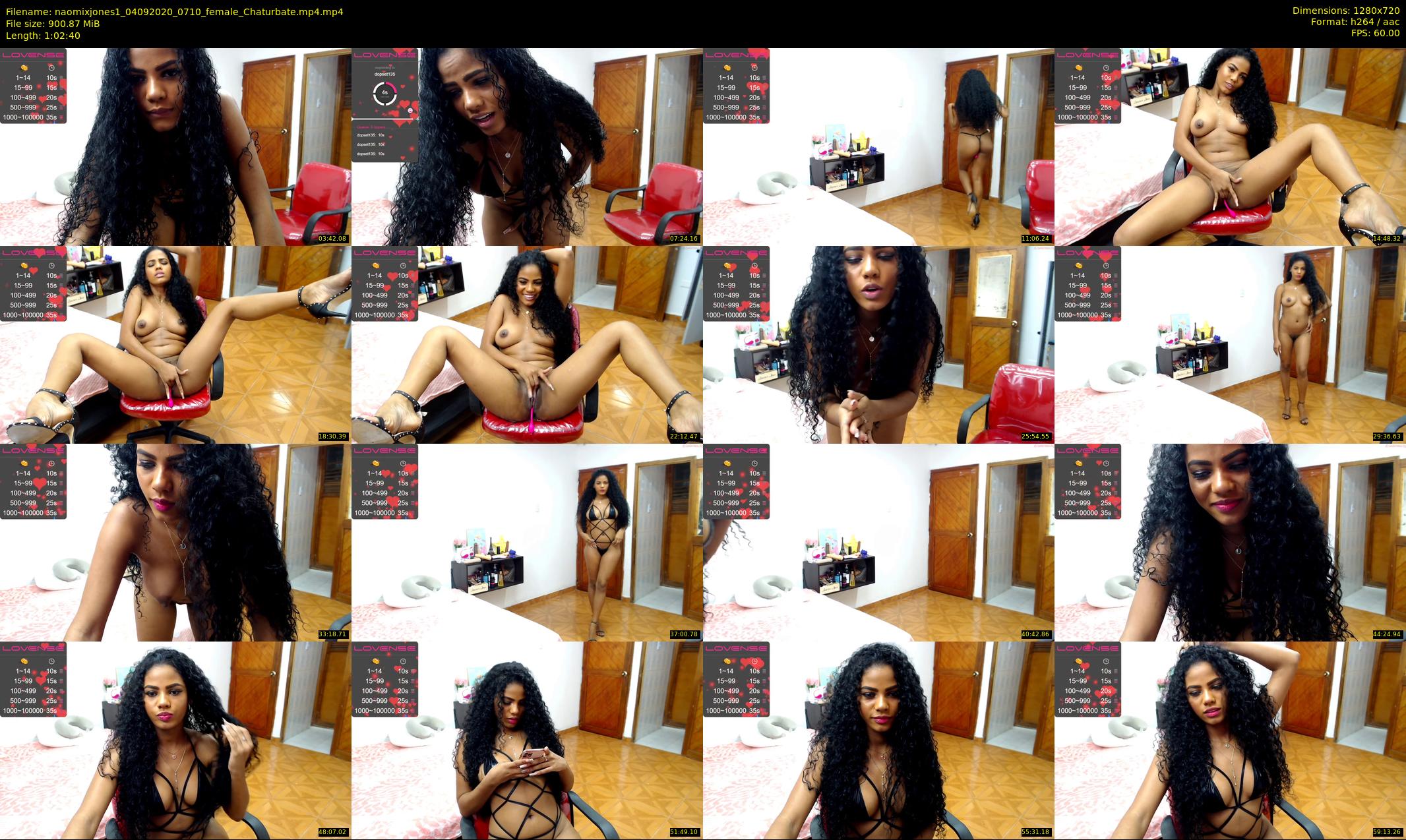 naomixjones1 — 63 minute Chaturbate female cam show recording, 720p, Sep 4, 2020