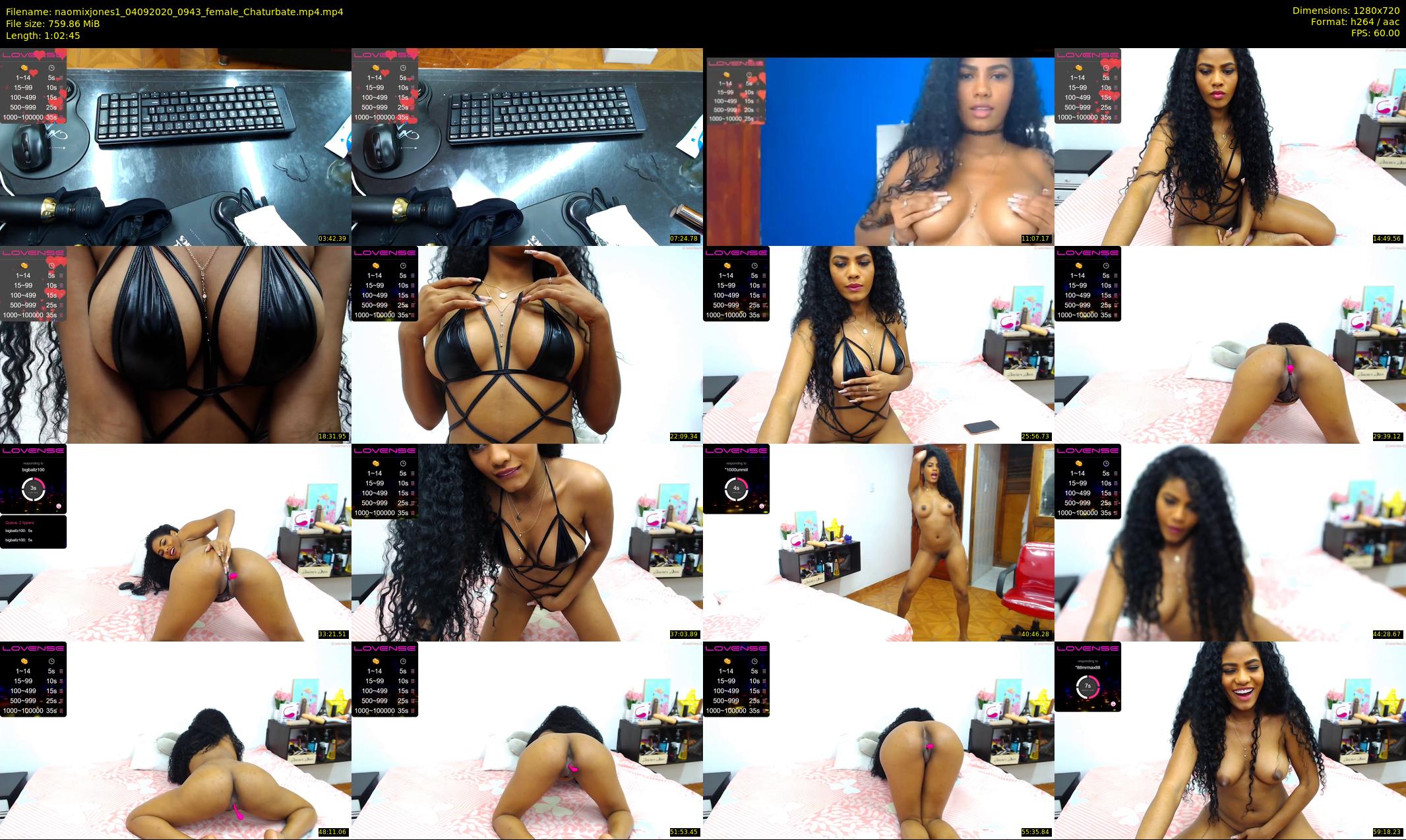 naomixjones1 — 63 minute Chaturbate female cam show recording, 720p, Sep 4, 2020