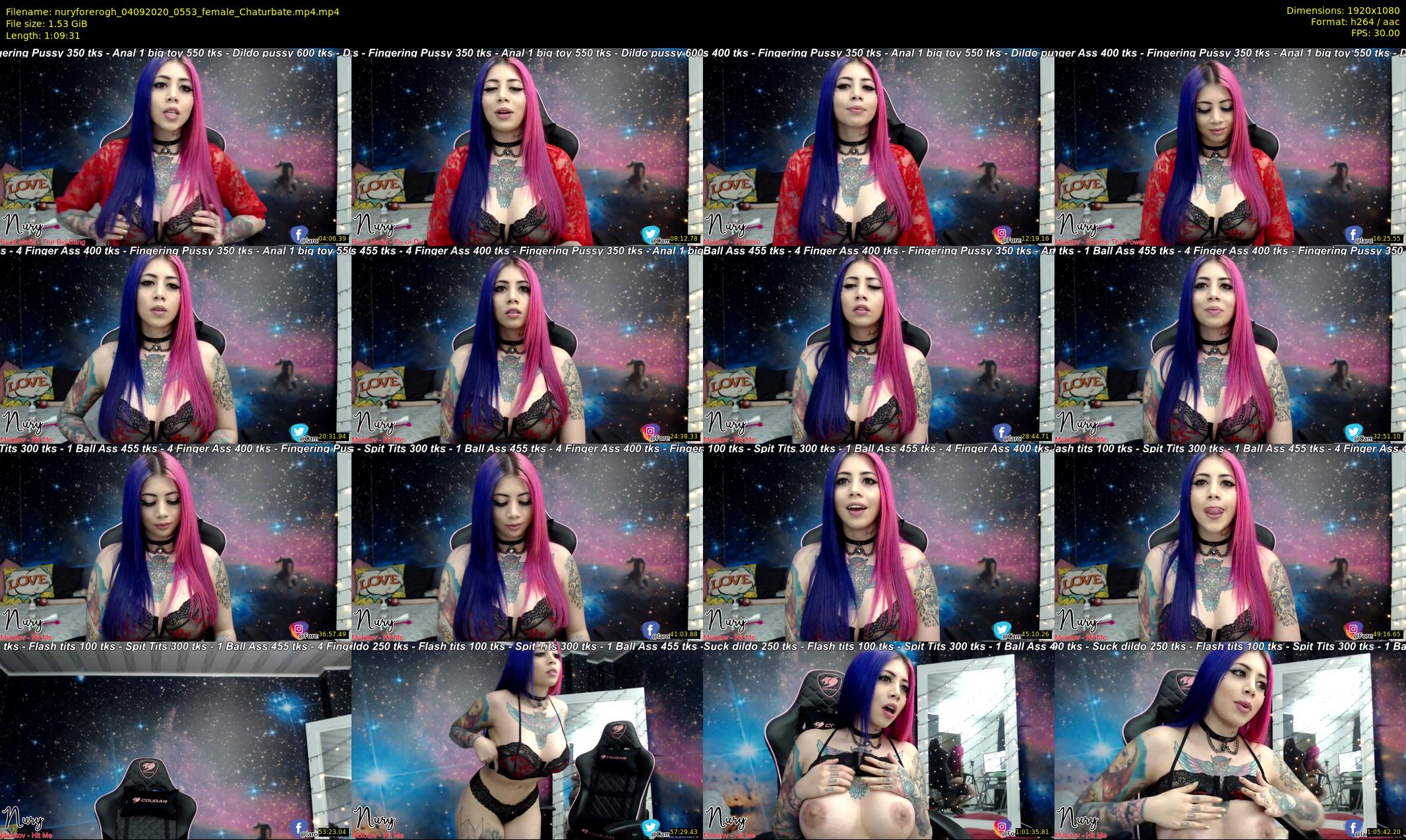 nuryforerogh — 70 minute Chaturbate female cam show recording, 1080p, Sep 4, 2020