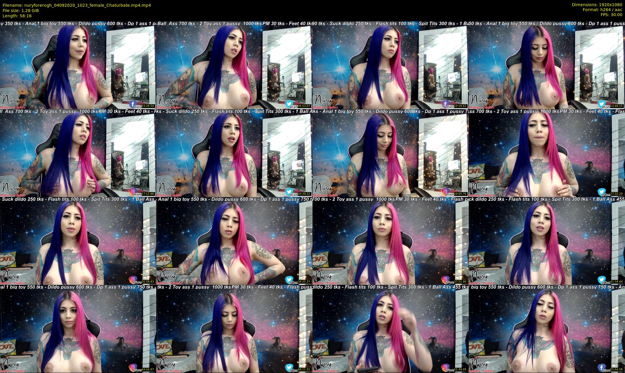 nuryforerogh — 59 minute Chaturbate female cam show recording, 1080p, Sep 4, 2020
