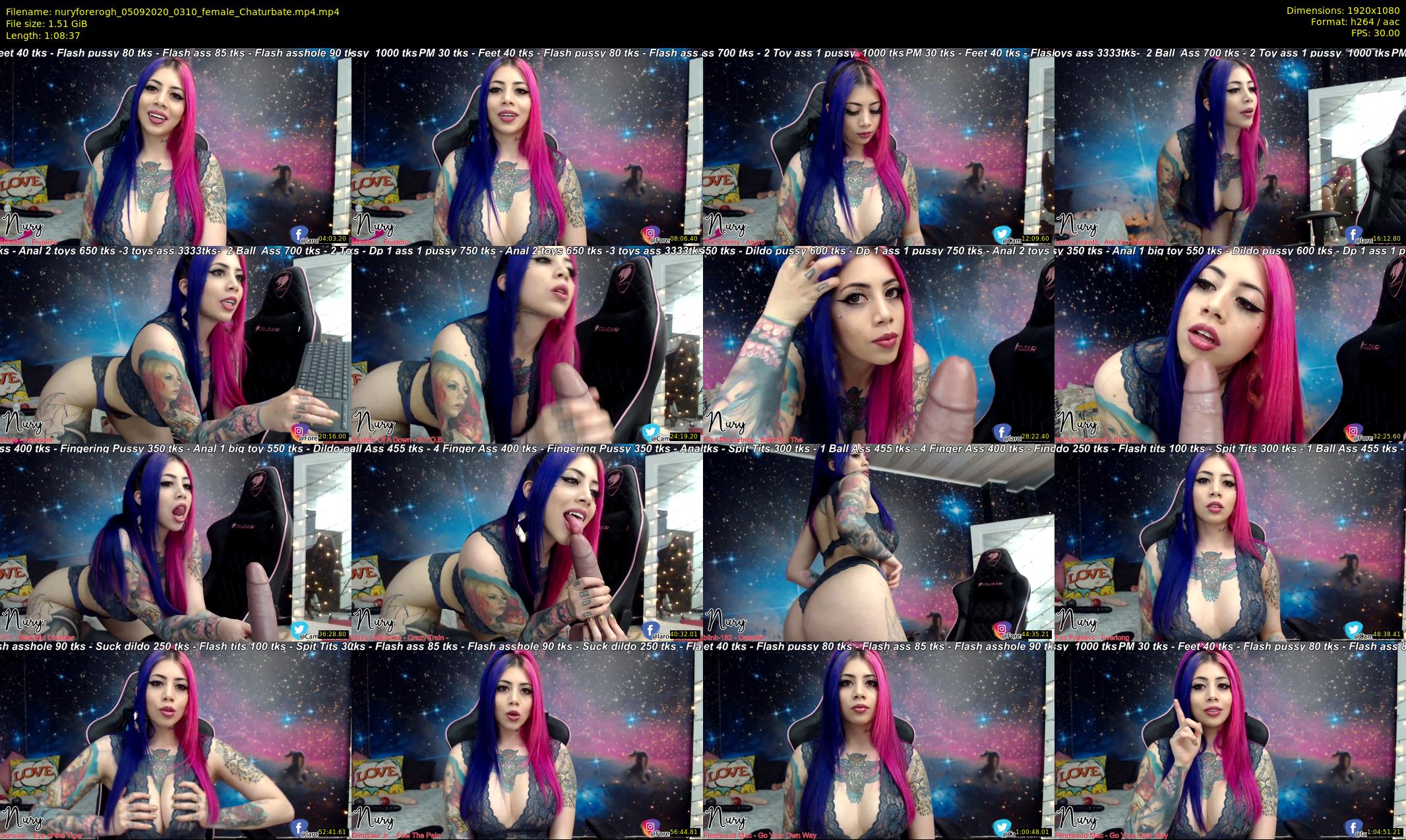 nuryforerogh — 69 minute Chaturbate female cam show recording, 1080p, Sep 5, 2020