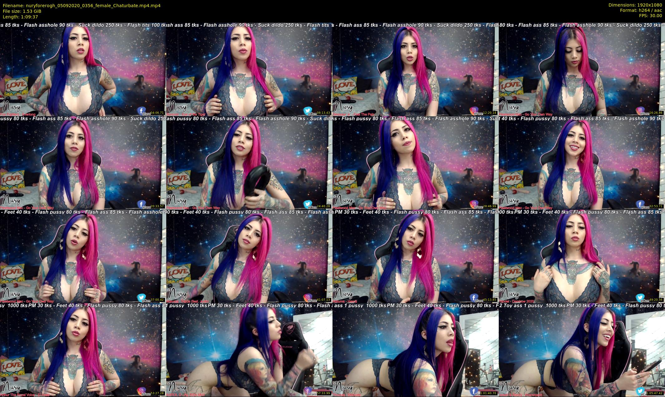 nuryforerogh — 70 minute Chaturbate female cam show recording, 1080p, Sep 5, 2020