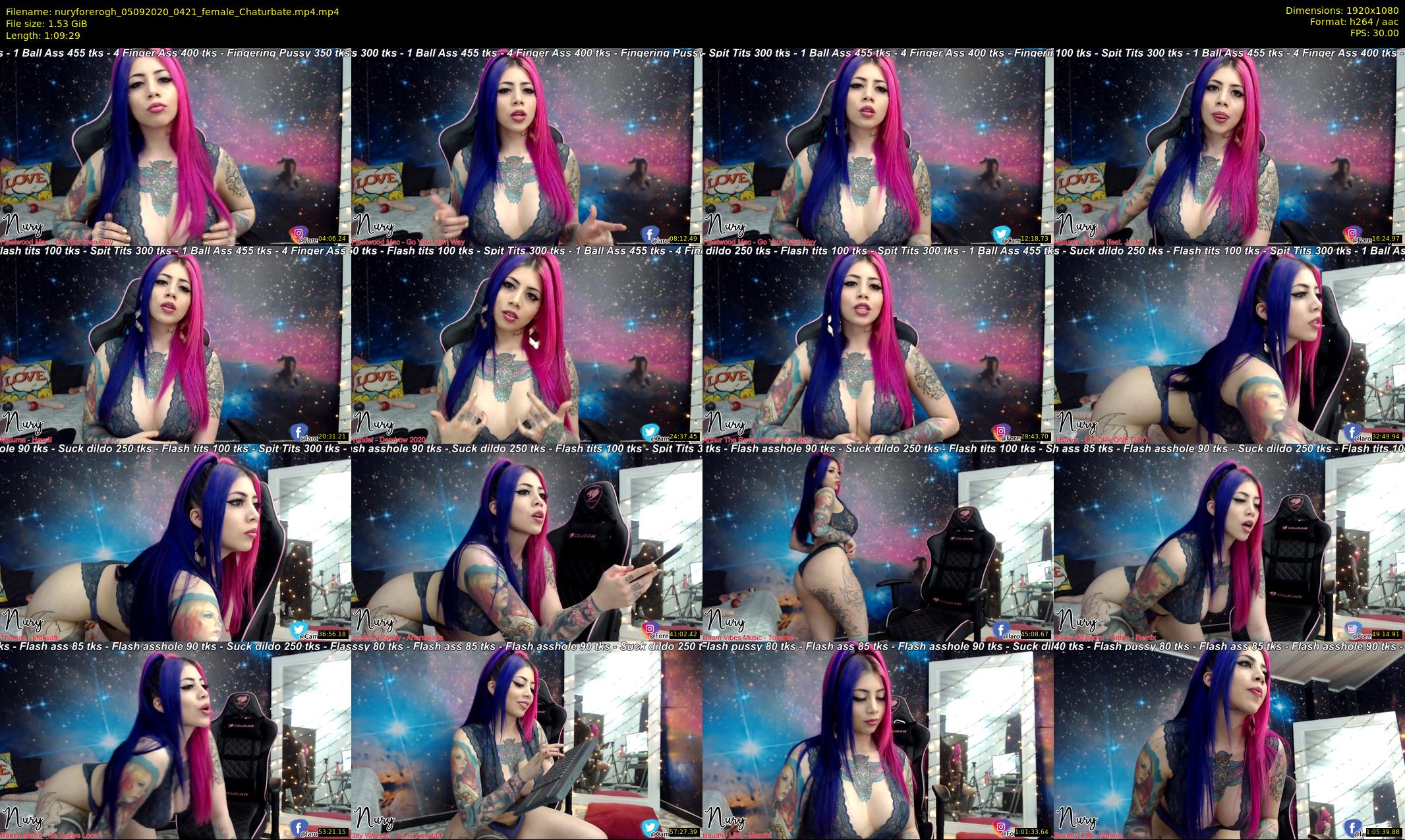 nuryforerogh — 70 minute Chaturbate female cam show recording, 1080p, Sep 5, 2020