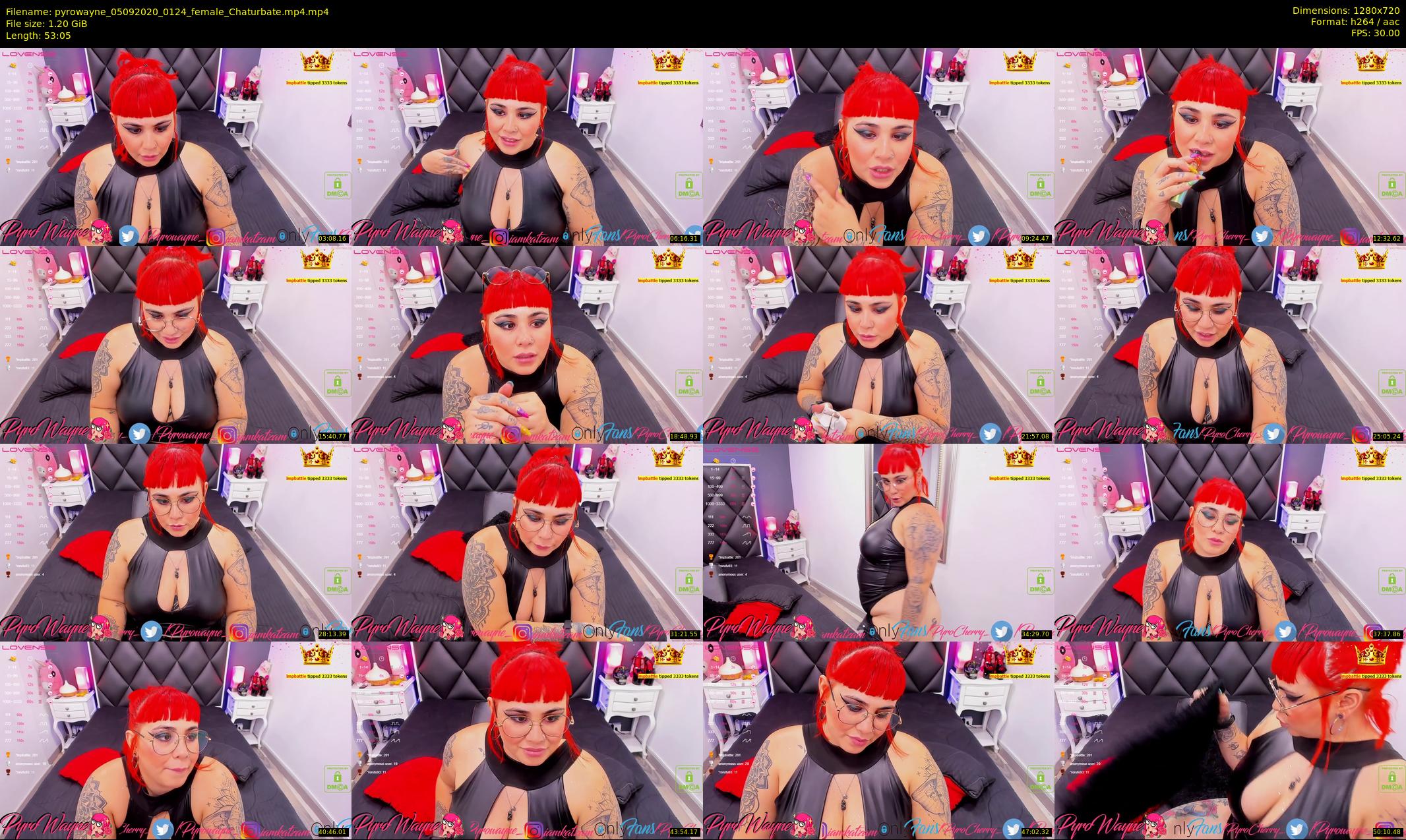 pyrowayne — 54 minute Chaturbate female cam show recording, 720p, Sep 5, 2020