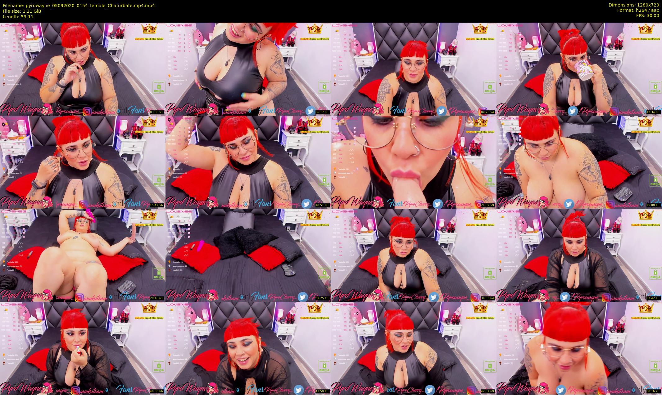 pyrowayne — 54 minute Chaturbate female cam show recording, 720p, Sep 5, 2020