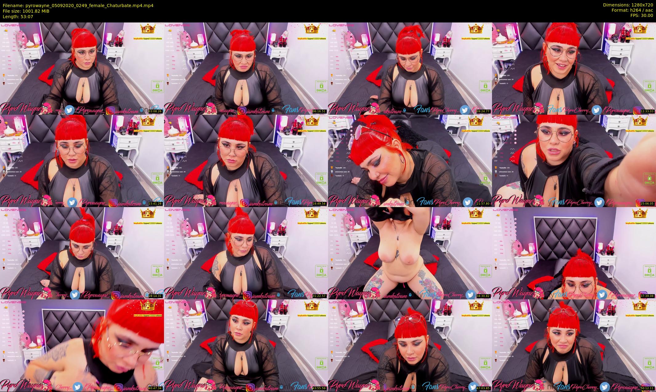 pyrowayne — 54 minute Chaturbate female cam show recording, 720p, Sep 5, 2020