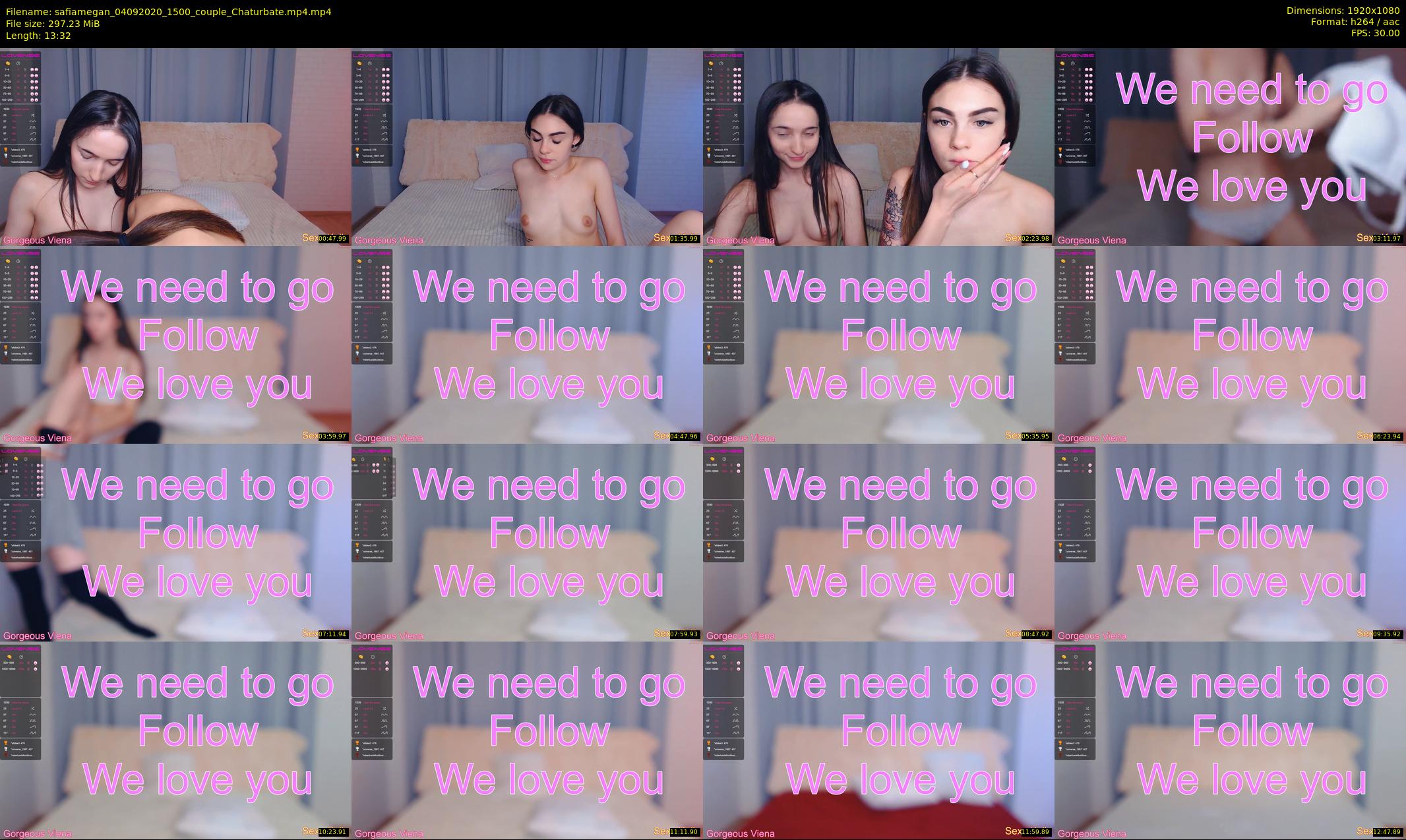 safiamegan — 14 minute Chaturbate couple cam show recording, 1080p, Sep 4, 2020