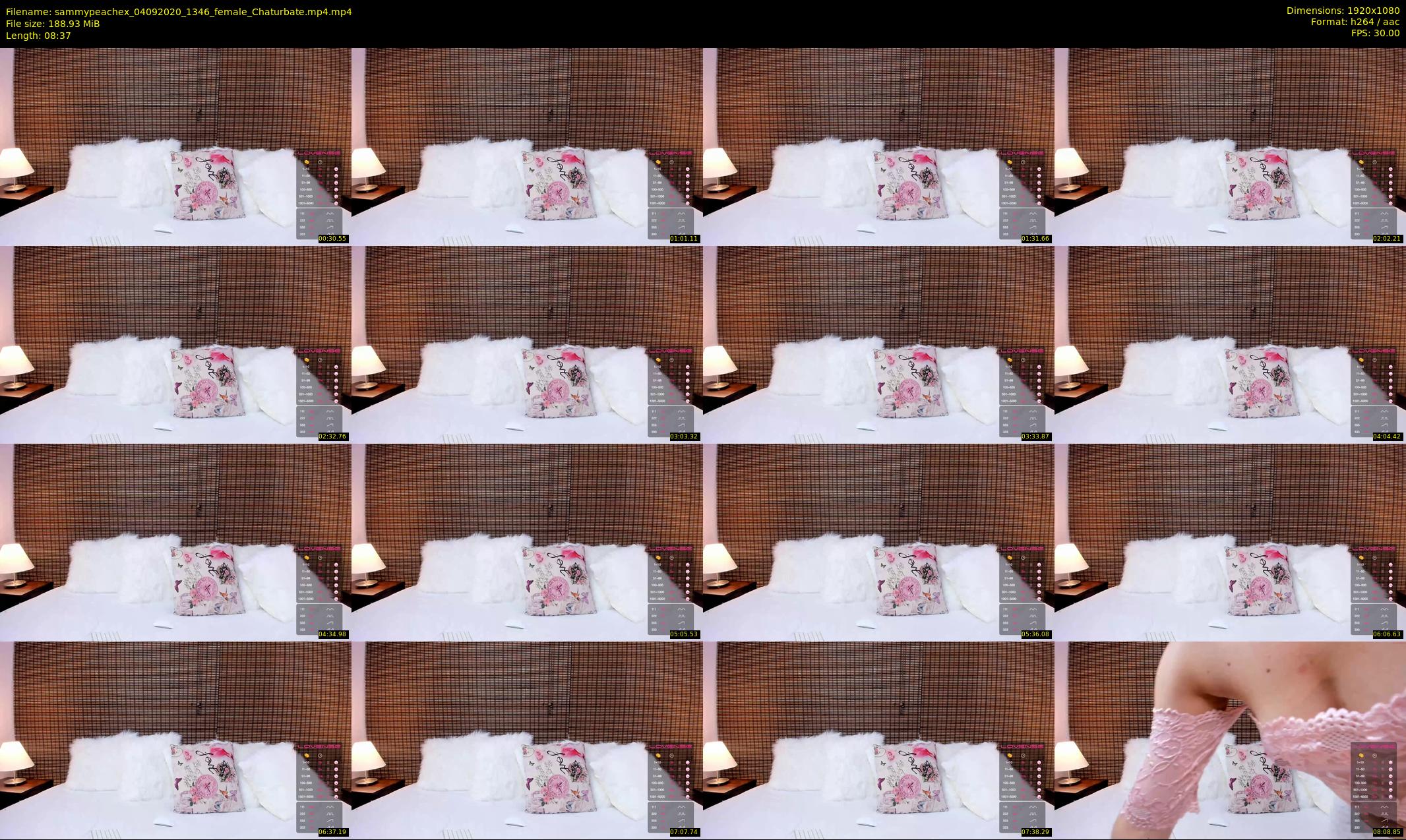 sammypeachex — 9 minute Chaturbate female cam show recording, 1080p, Sep 4, 2020